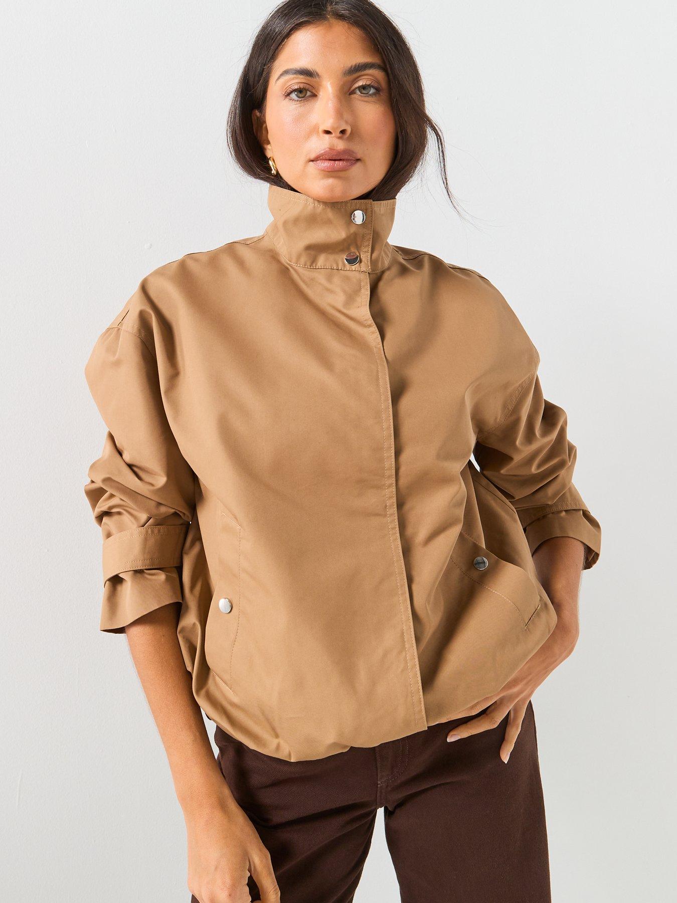  image of jdy-jdysusan-oversize-balloon-jacket-brown