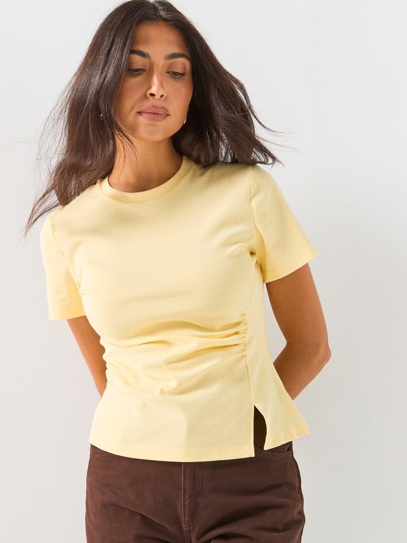 JDY Jdytessa Short Sleeve Top - Yellow