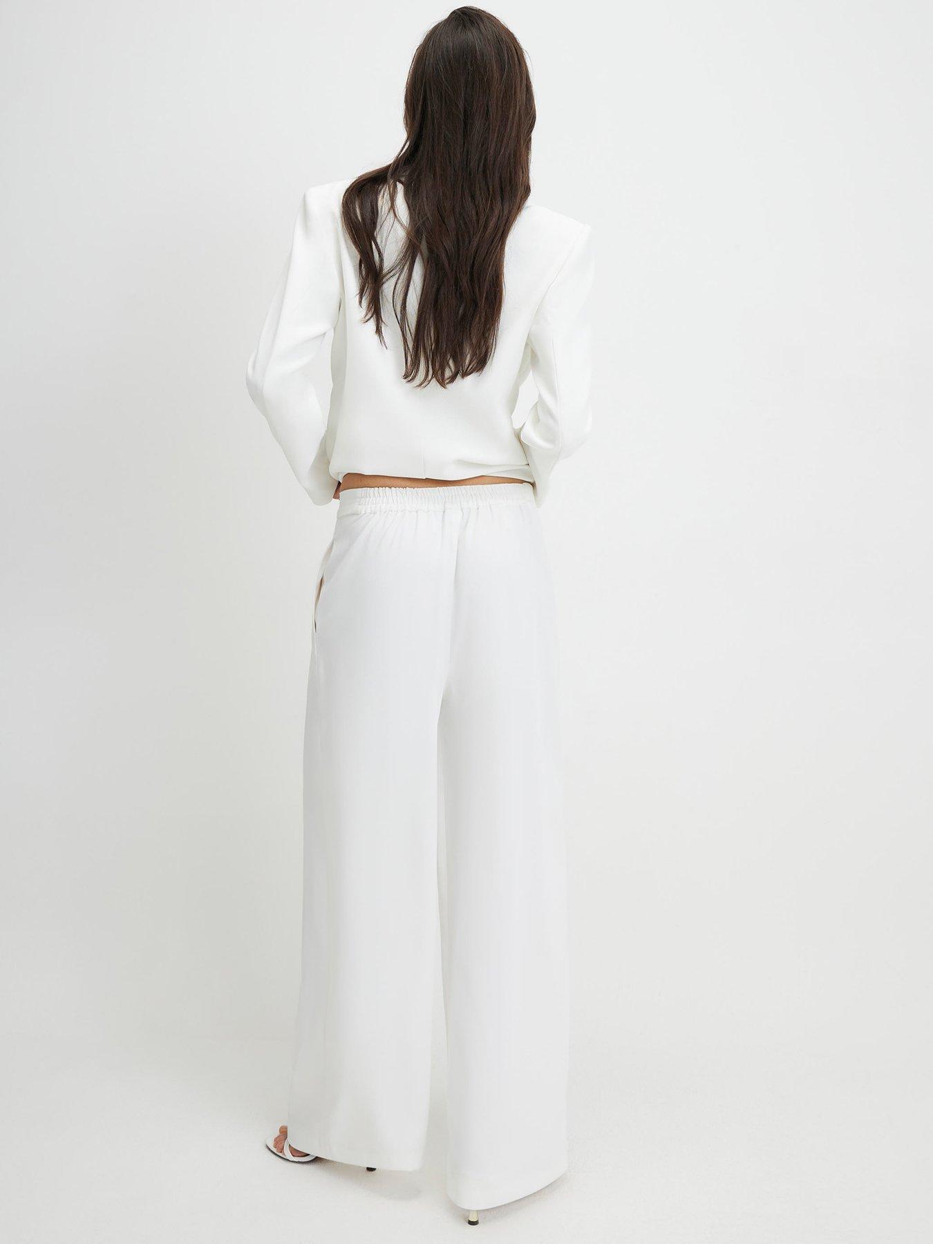 Image 2 of 4 of River Island Core Epp Wide Leg Trouser - White