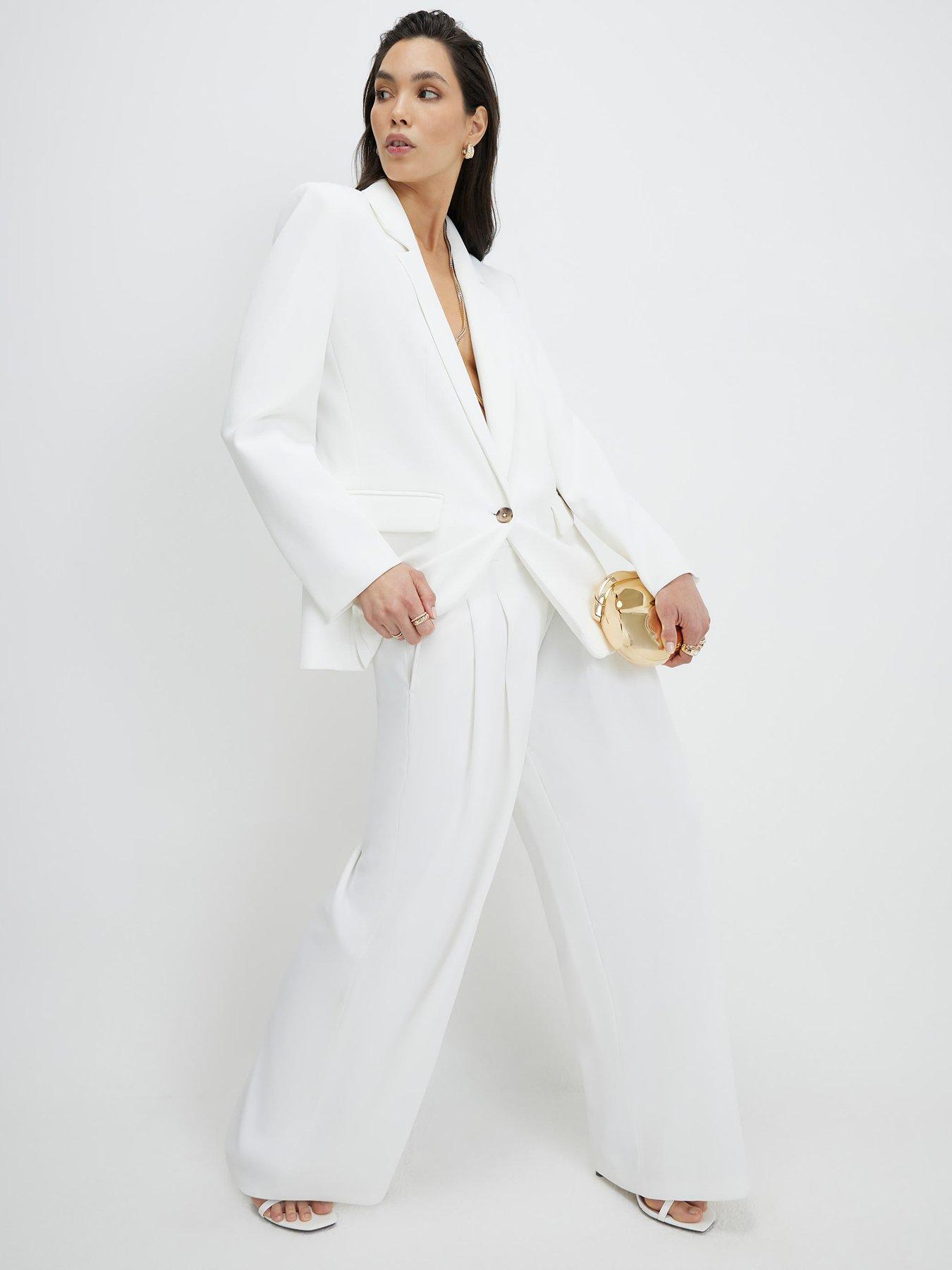 Image 3 of 4 of River Island Core Epp Wide Leg Trouser - White