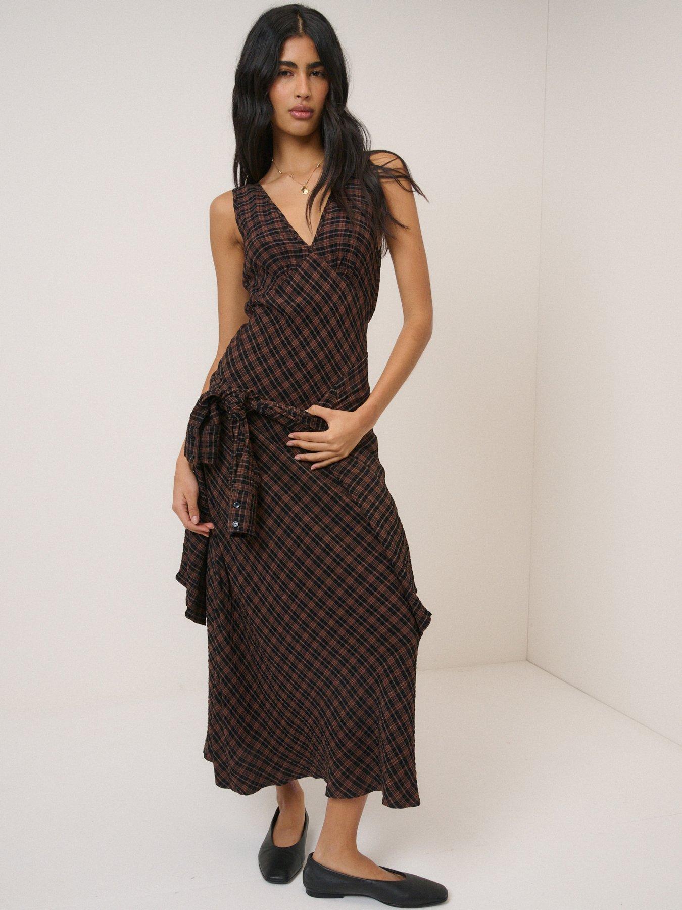 nobodys-child-harmony-midi-dress-brown