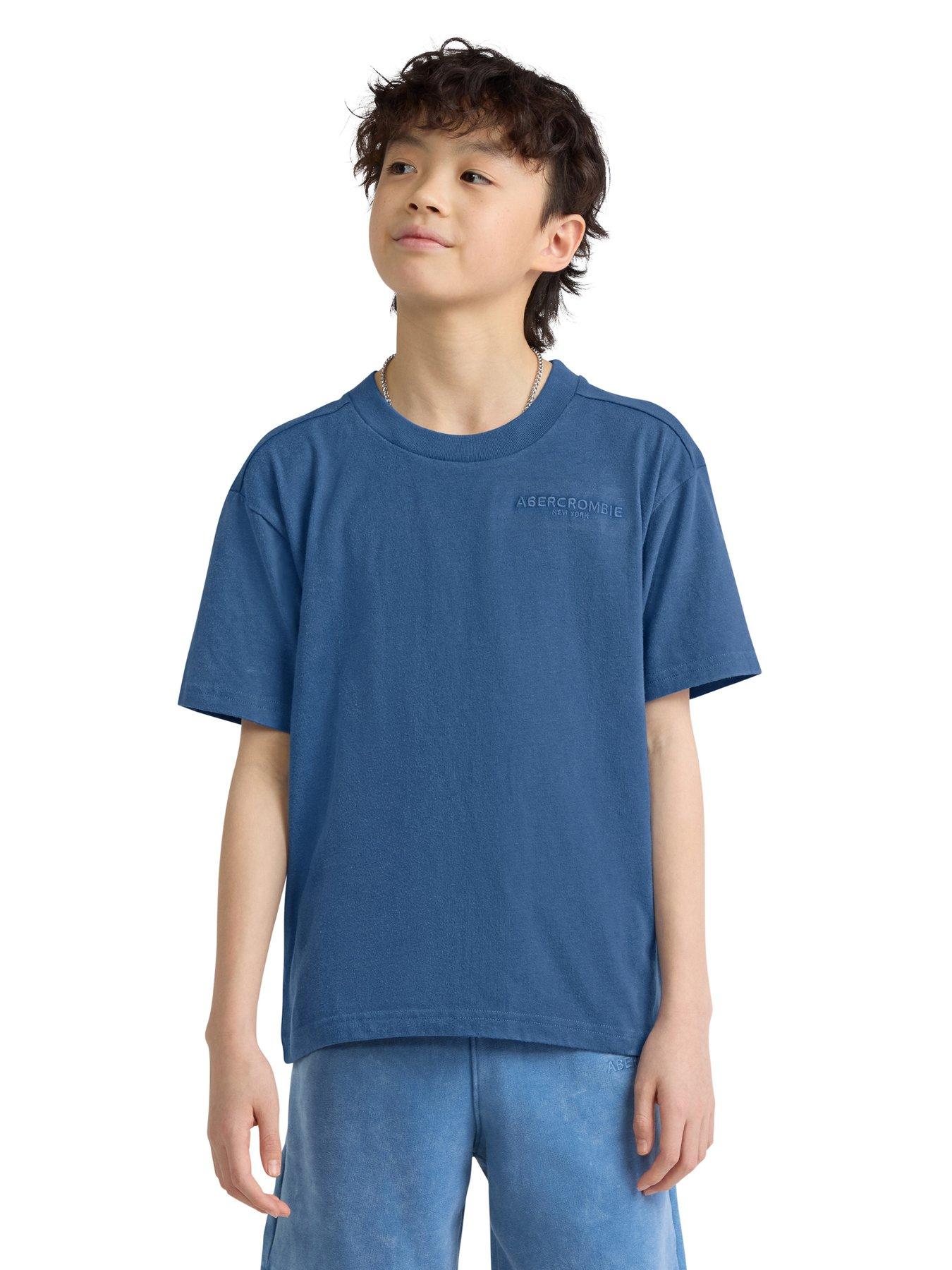 Abercrombie & Fitch Boys Sun Faded Knit Short Sleeve Top - Blue