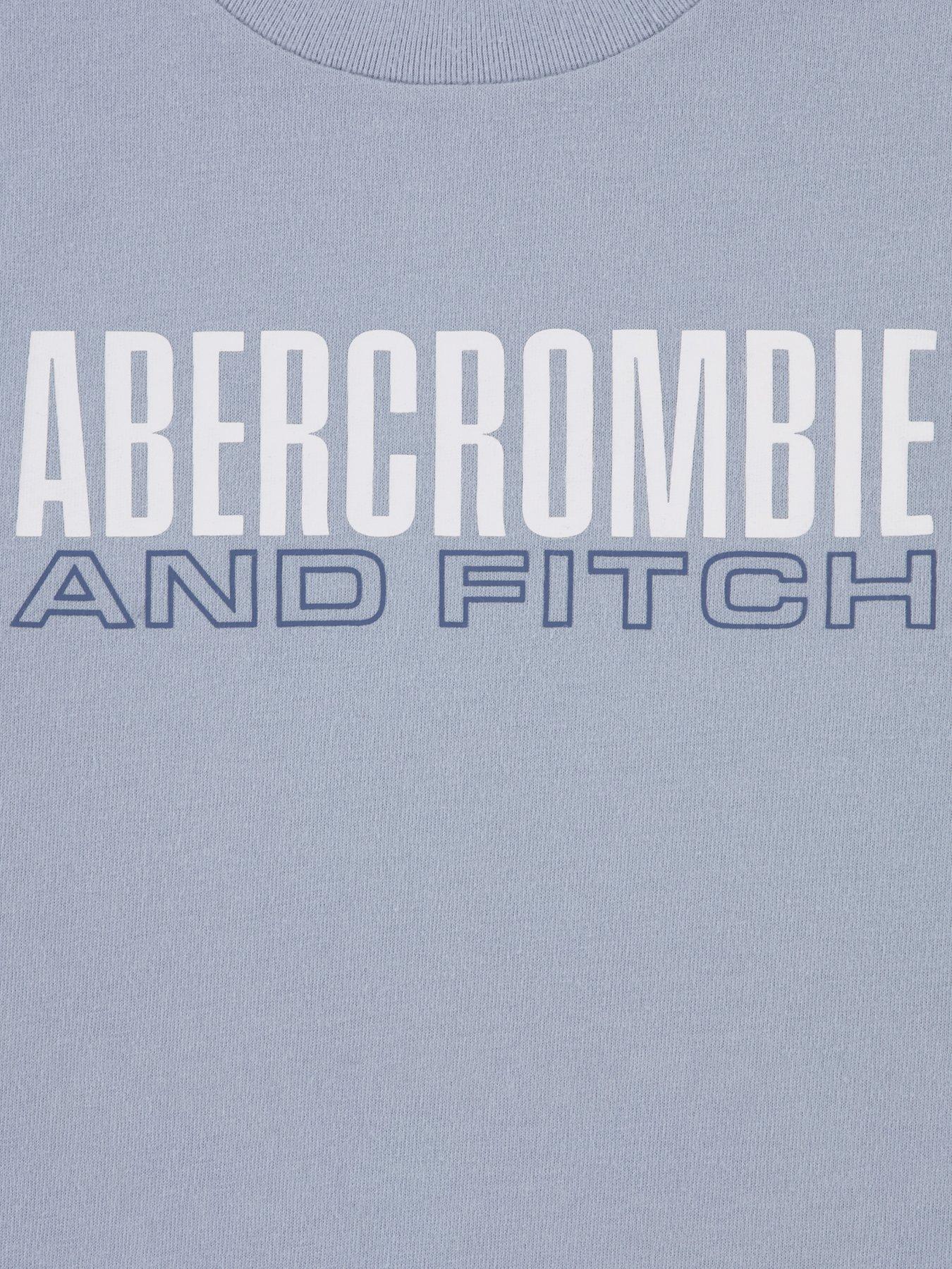 Image 3 of 3 of Abercrombie & Fitch Boys Brick Type Short Sleeve T-Shirt - Blue