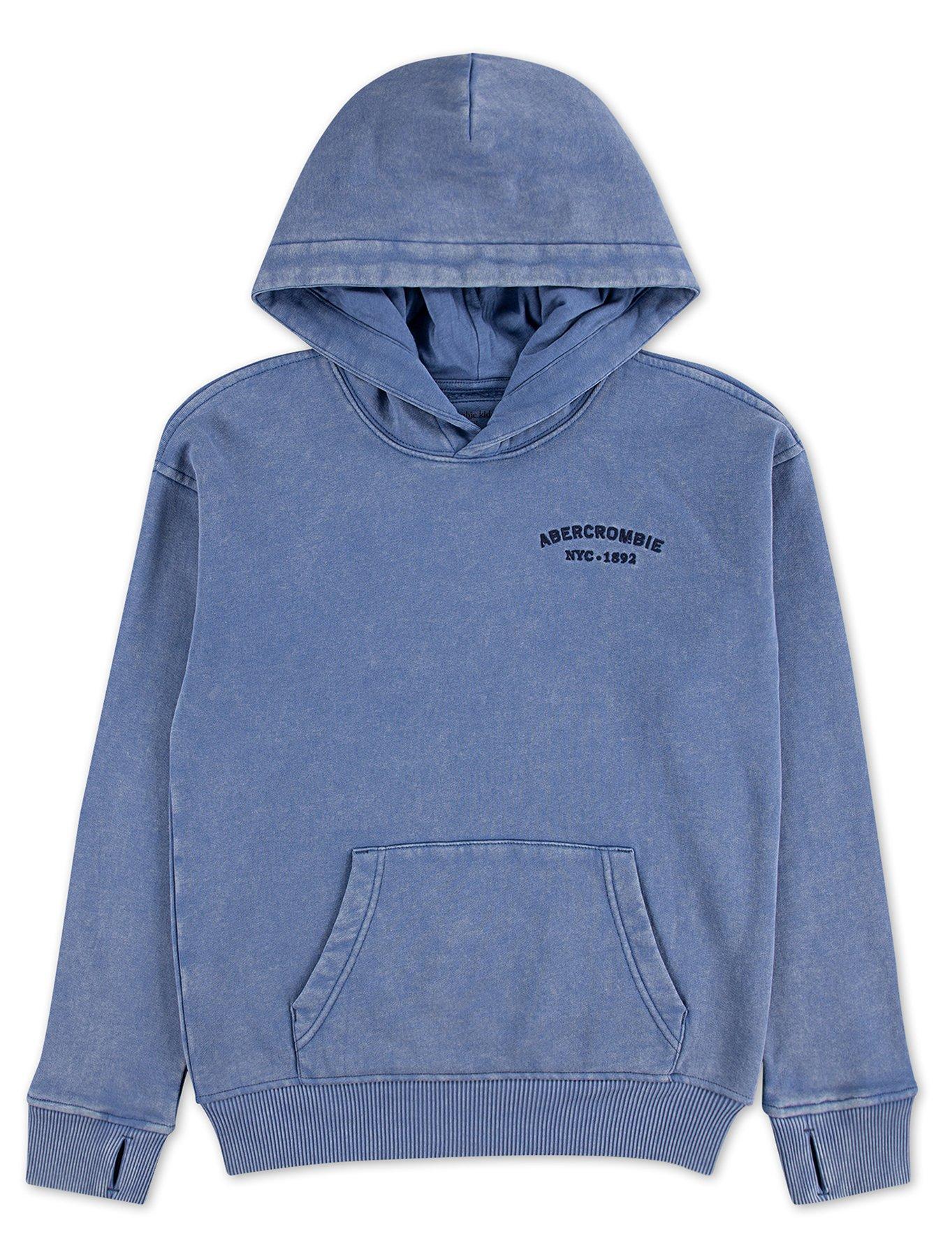 Image 1 of 3 of Abercrombie & Fitch Boys Sun Faded Pullover Hoodie - Blue