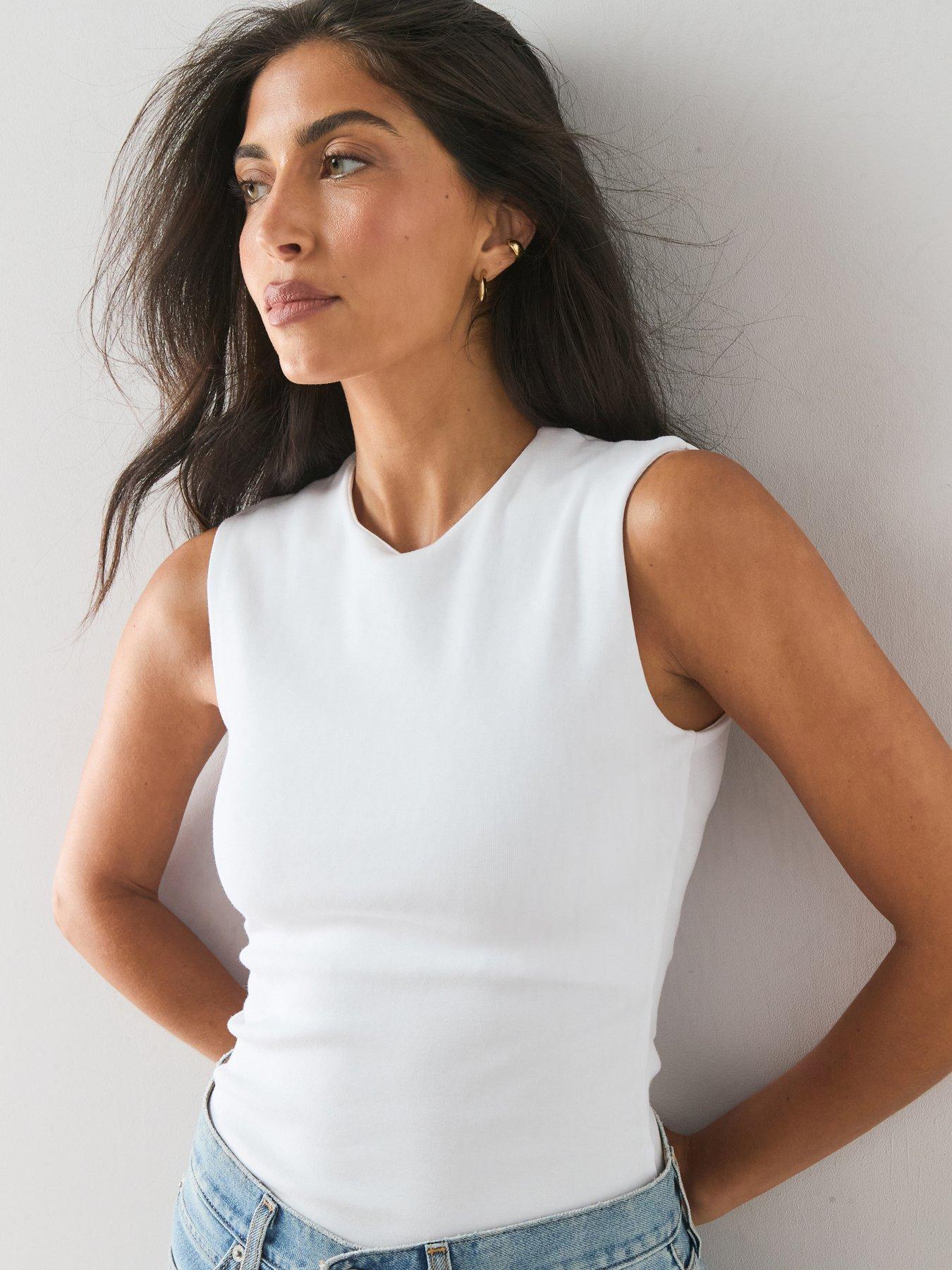 The Very Collection Formal Jersey Vest - White