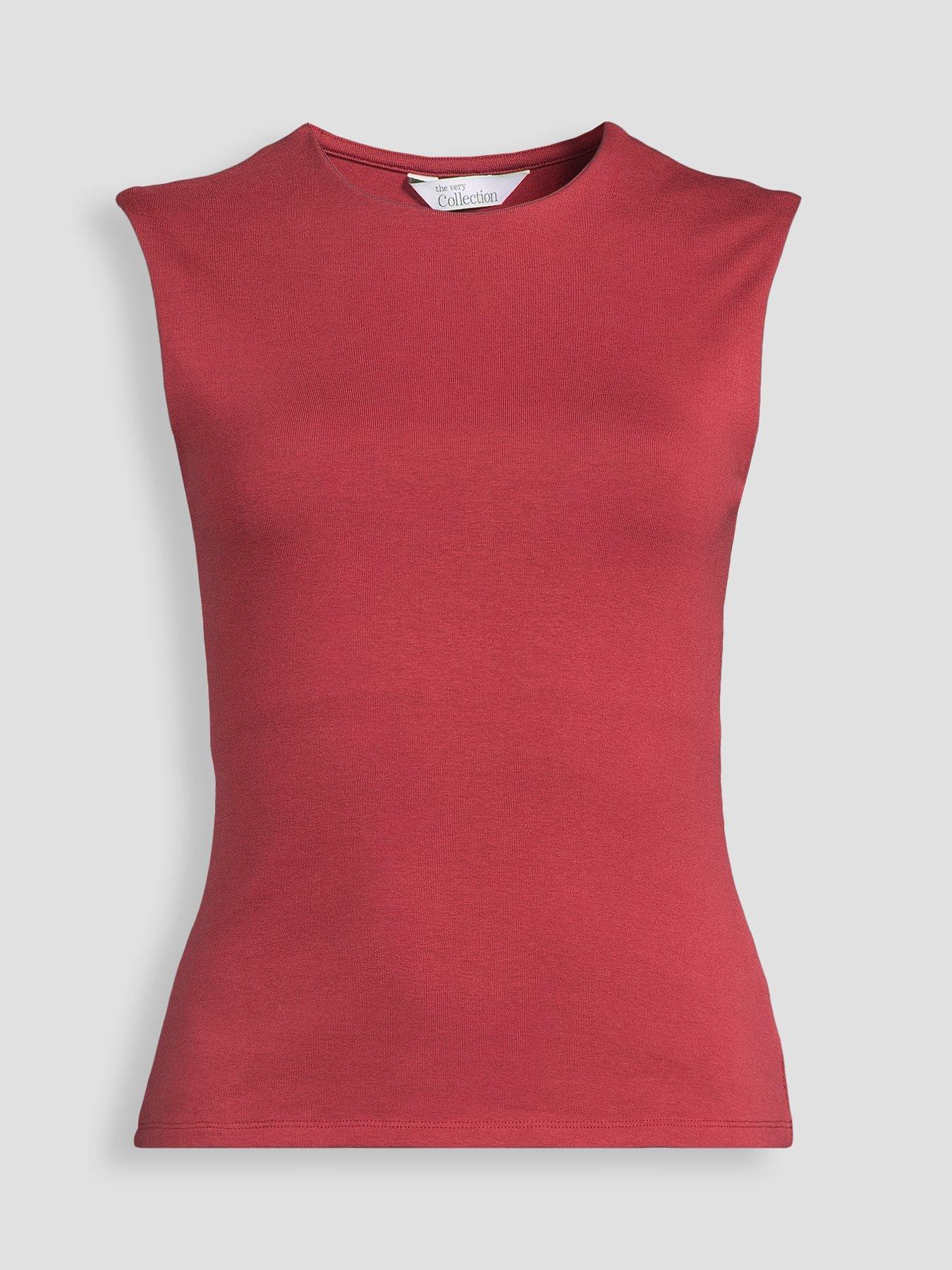 Image 7 of 7 of The Very Collection Formal Jersey Vest - Burgundy Red