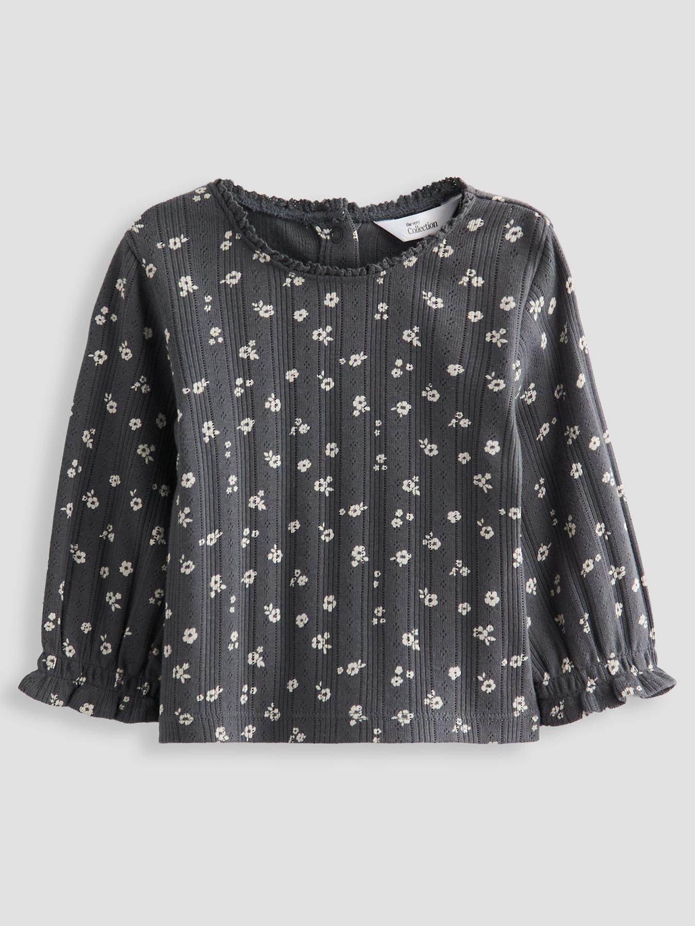 Image 2 of 5 of The Very Collection Baby Girl 2 Pack Pointelle Tops - Pink