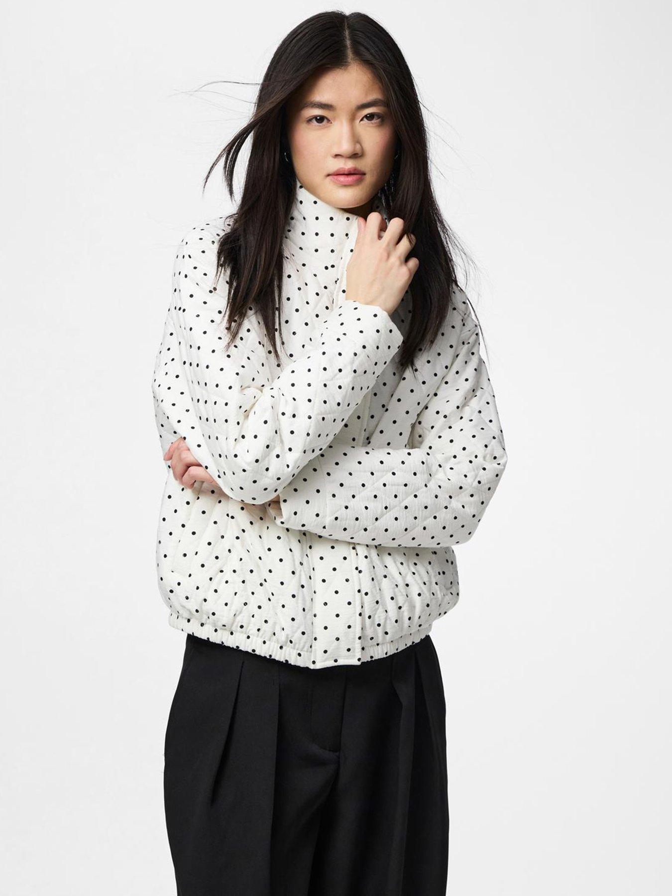PIECES Pcfamilla Quilted Bomber Jacket - White