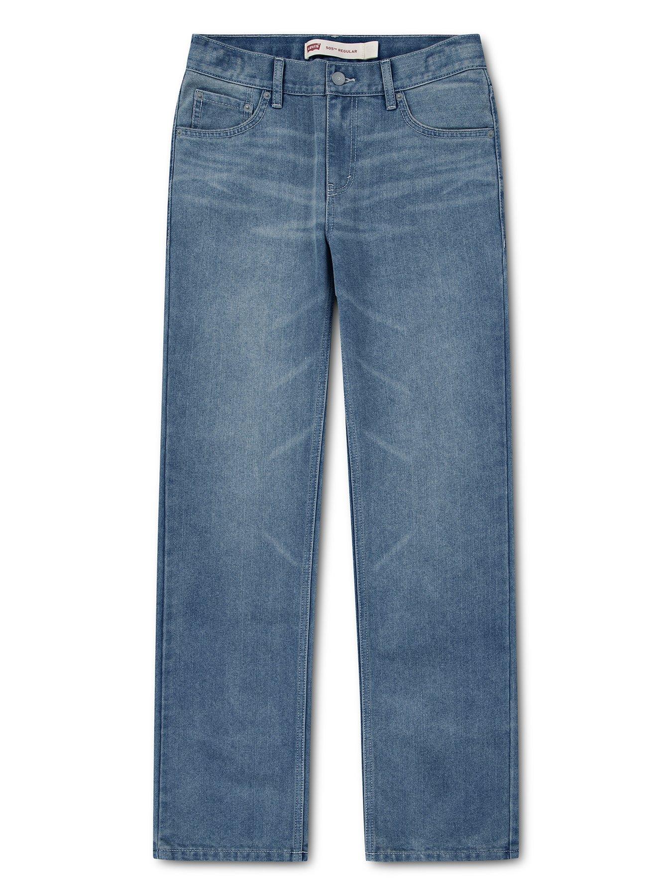  image of levis-boys-505-regular-fit-jeans-blue