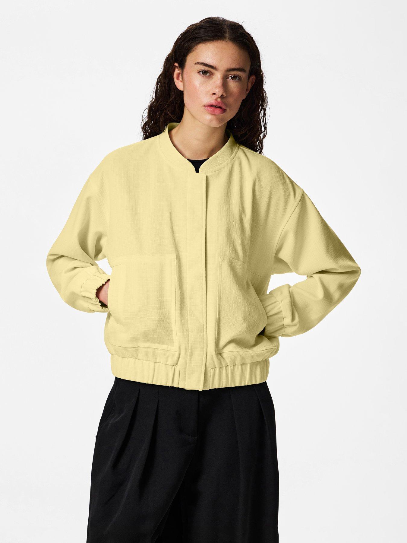 PIECES Pcannie Bomber Jacket - Yellow