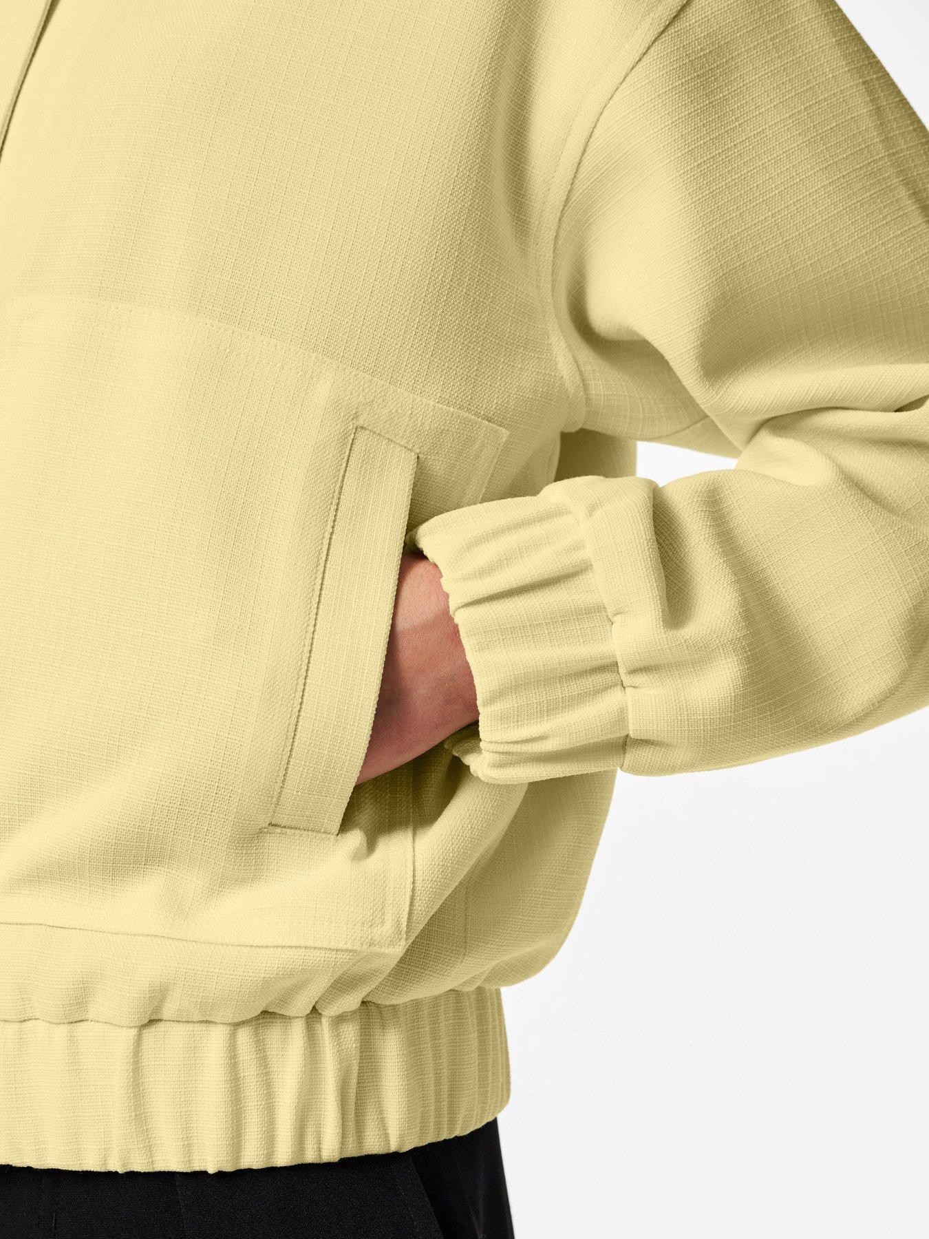  image of pieces-pcannie-bomber-jacket-yellow