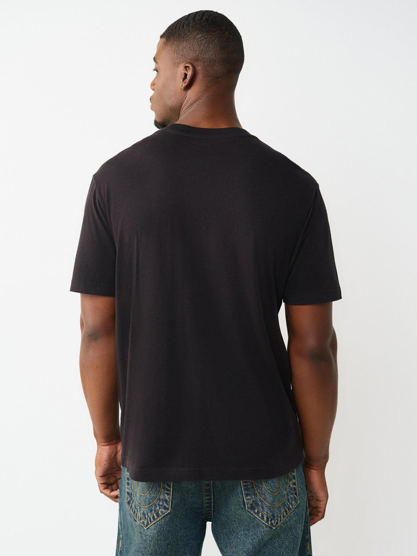 stillFront image of true-religion-logo-patch-t-shirt-black