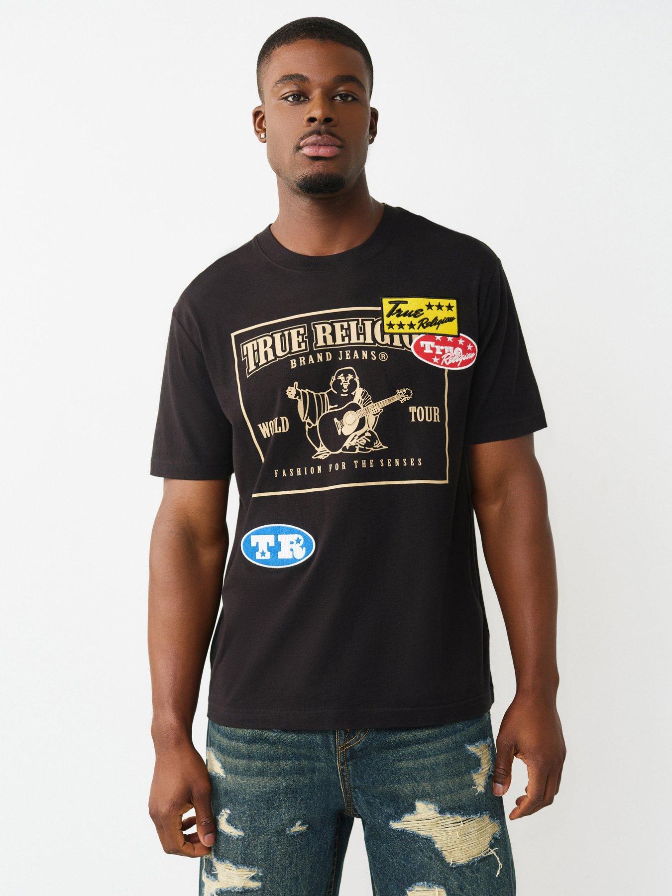  image of true-religion-logo-patch-t-shirt-black
