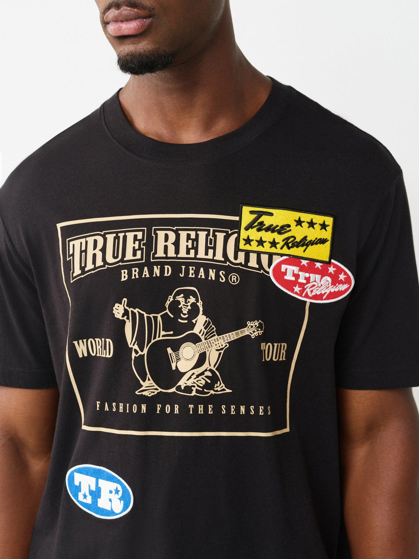  image of true-religion-logo-patch-t-shirt-black