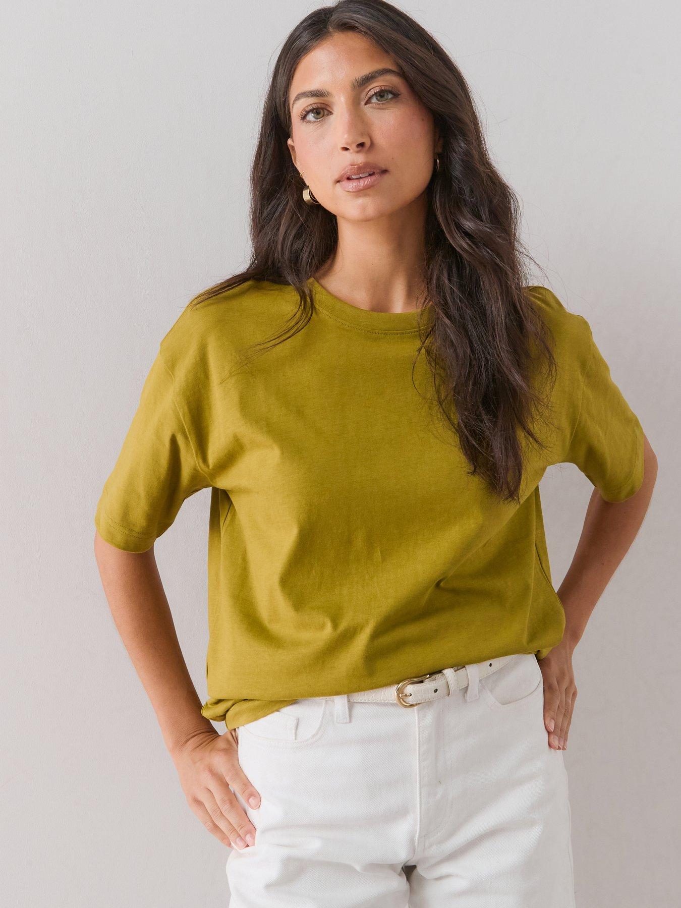 The Very Collection Crew Neck Oversized T-Shirt - Green