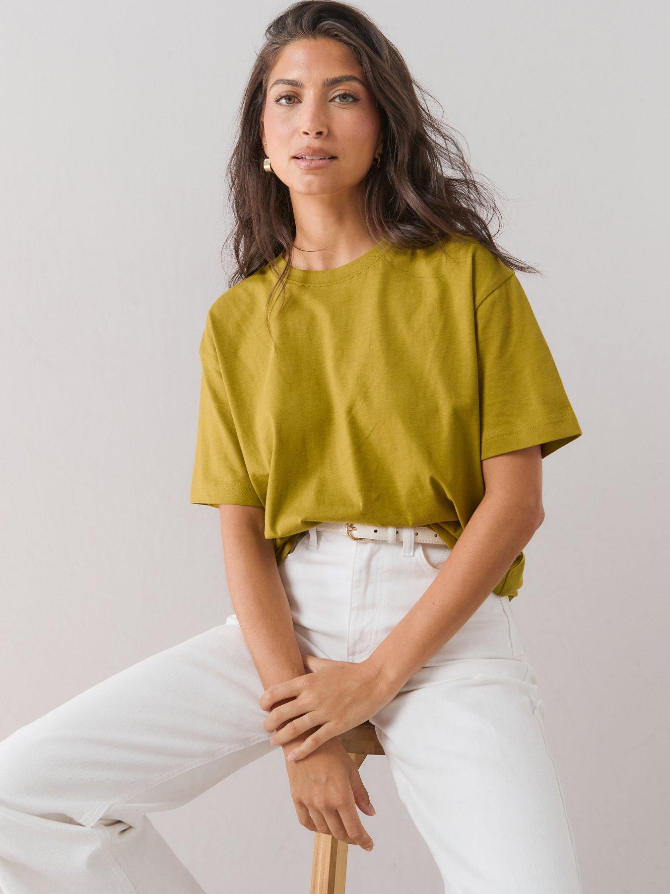 The Very Collection Crew Neck Oversized T-shirt - Green