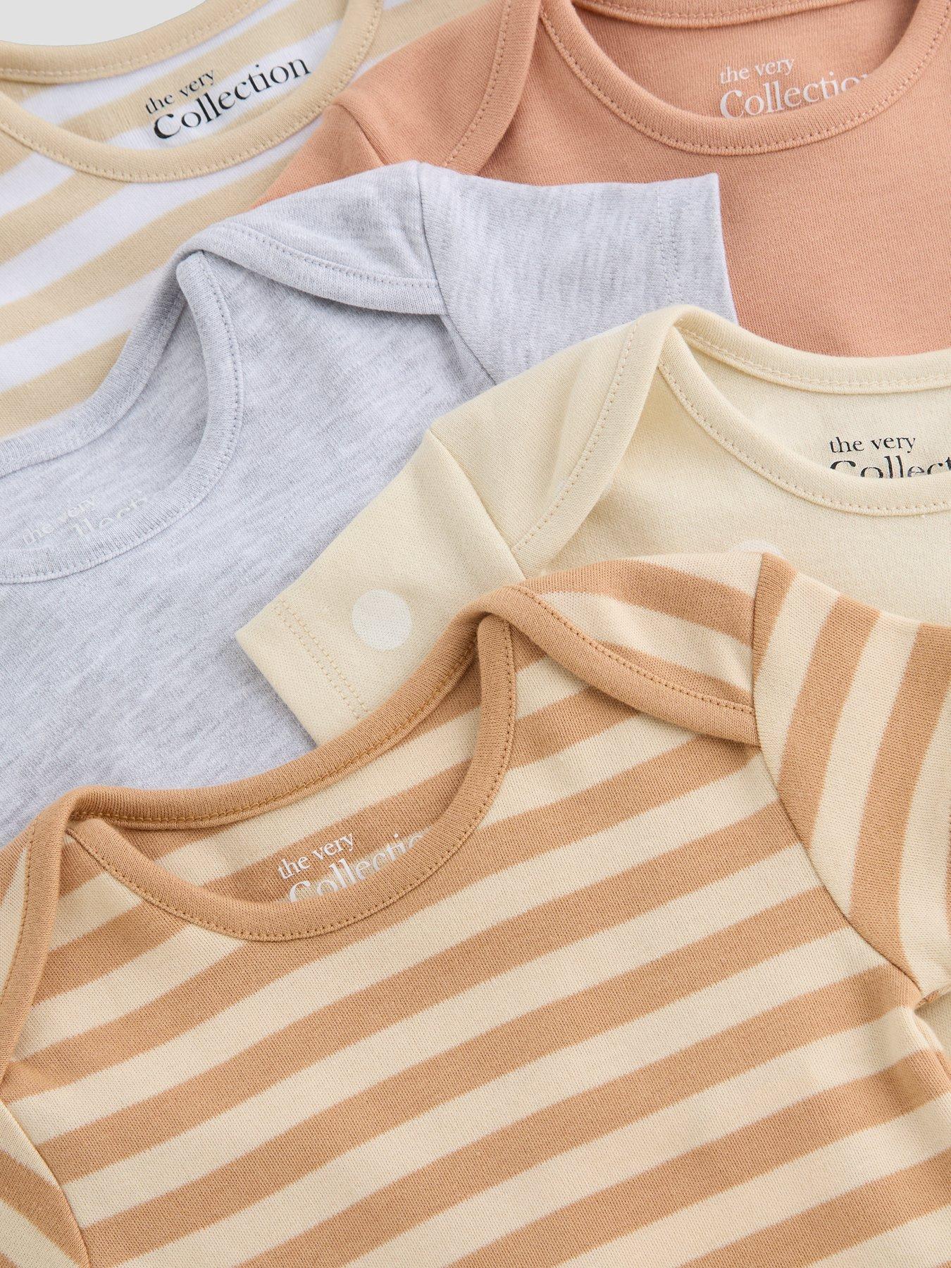 Image 5 of 5 of The Very Collection Unisex 5 Pack Printed Bodysuits - Neutral