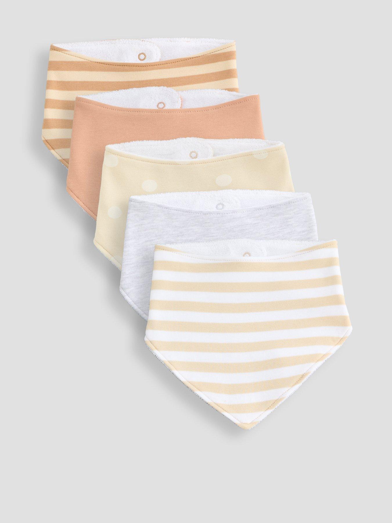 Image 1 of 4 of The Very Collection Unisex 5 Pack Towelling Bib - Brown