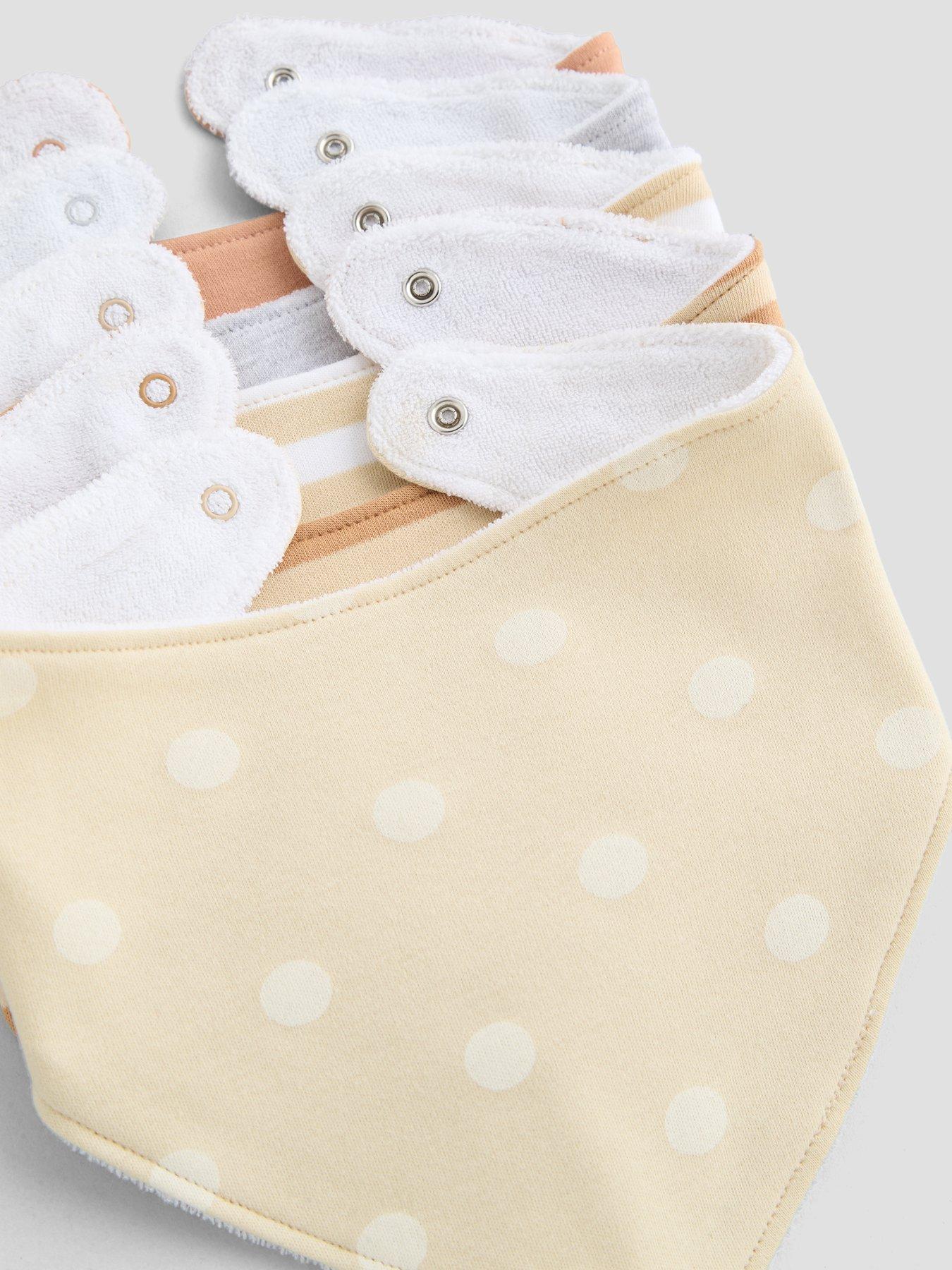 Image 4 of 4 of The Very Collection Unisex 5 Pack Towelling Bib - Brown