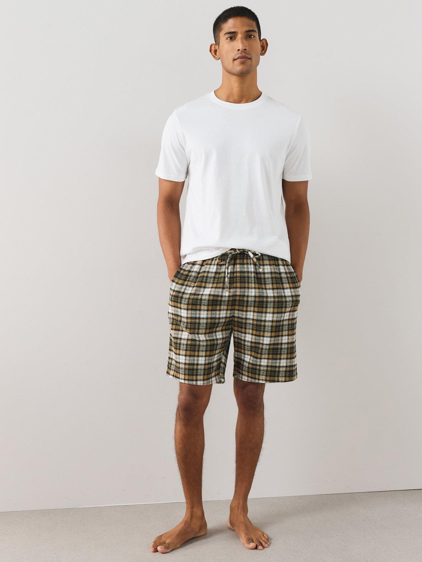 Image 2 of 7 of The Very Collection 2 Pack Cosy Pyjama Shorts - Dark Green