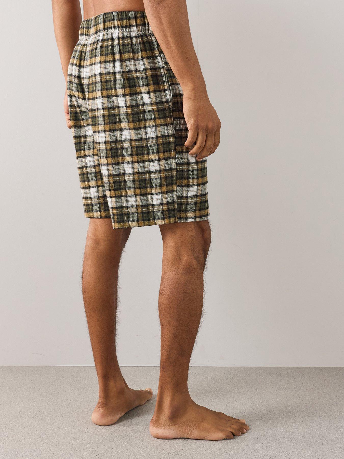Image 3 of 7 of The Very Collection 2 Pack Cosy Pyjama Shorts - Dark Green