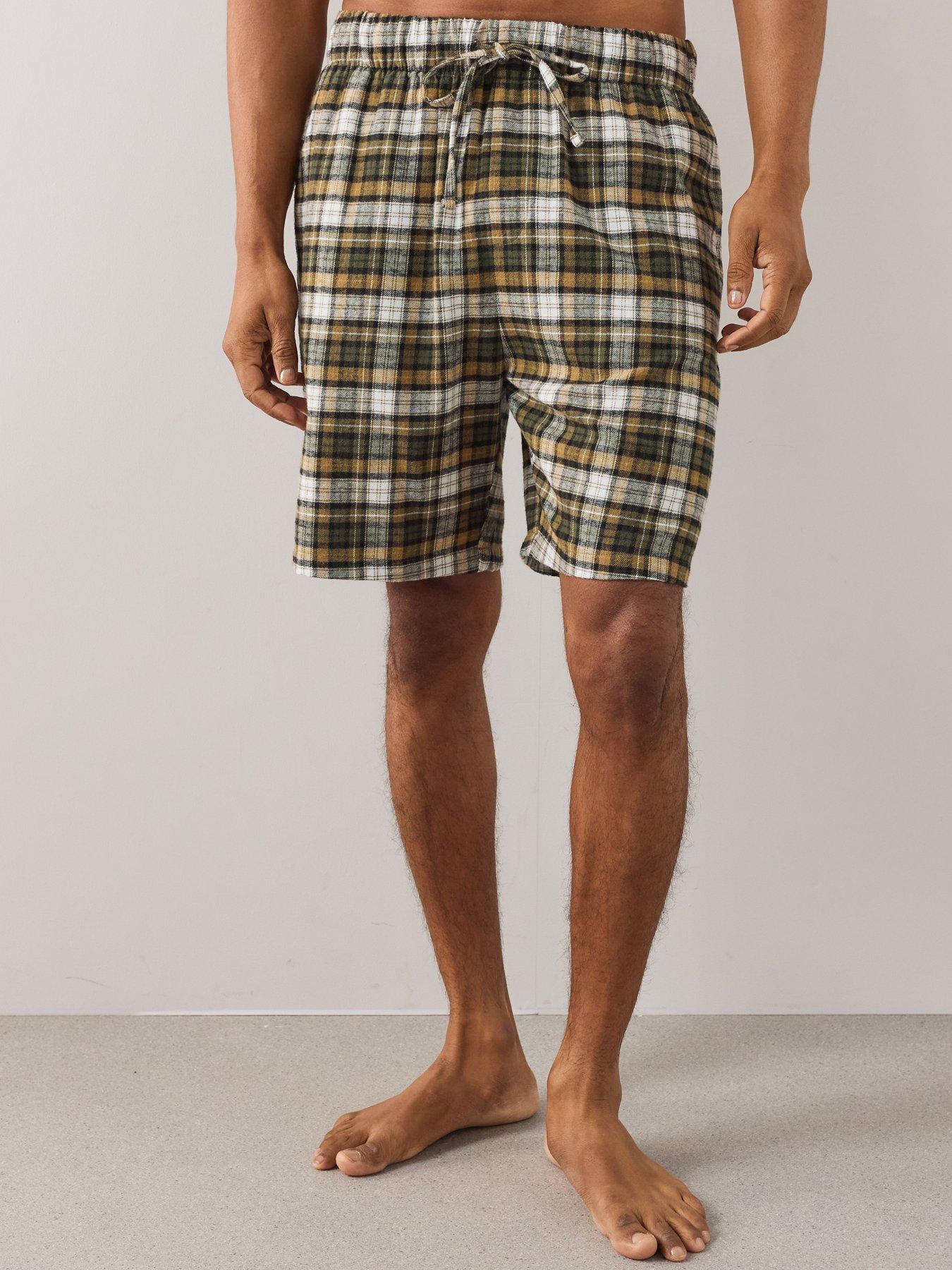 Image 5 of 7 of The Very Collection 2 Pack Cosy Pyjama Shorts - Dark Green