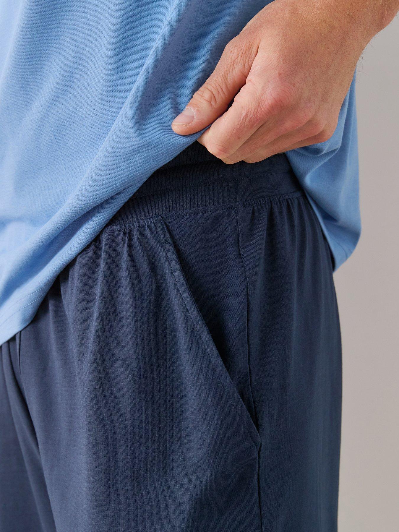 Image 5 of 7 of The Very Collection Essential Short Sleeve T-Shirt &amp; Short Pyjama Set - Blue/Navy