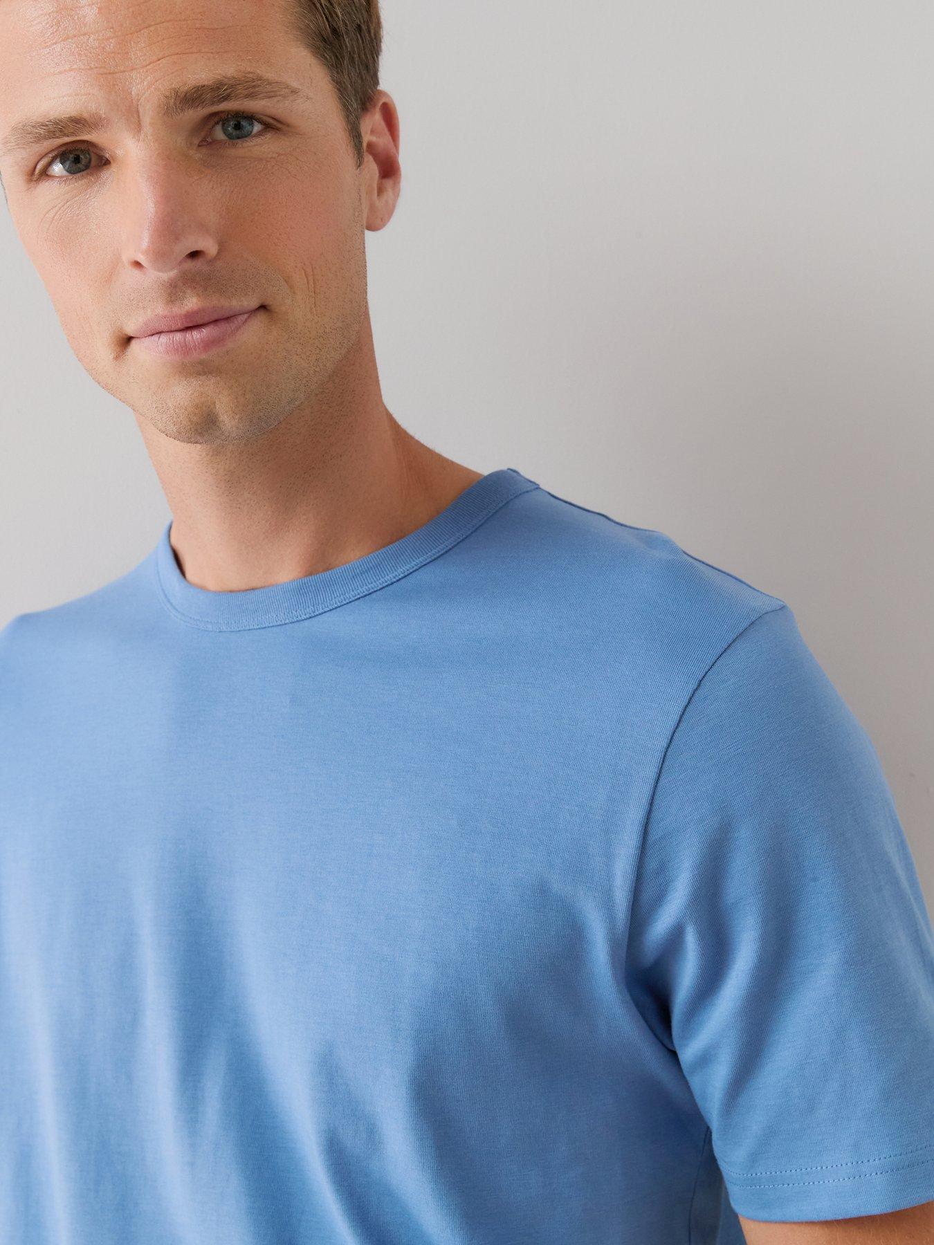 Image 6 of 7 of The Very Collection Essential Short Sleeve T-Shirt &amp; Short Pyjama Set - Blue/Navy