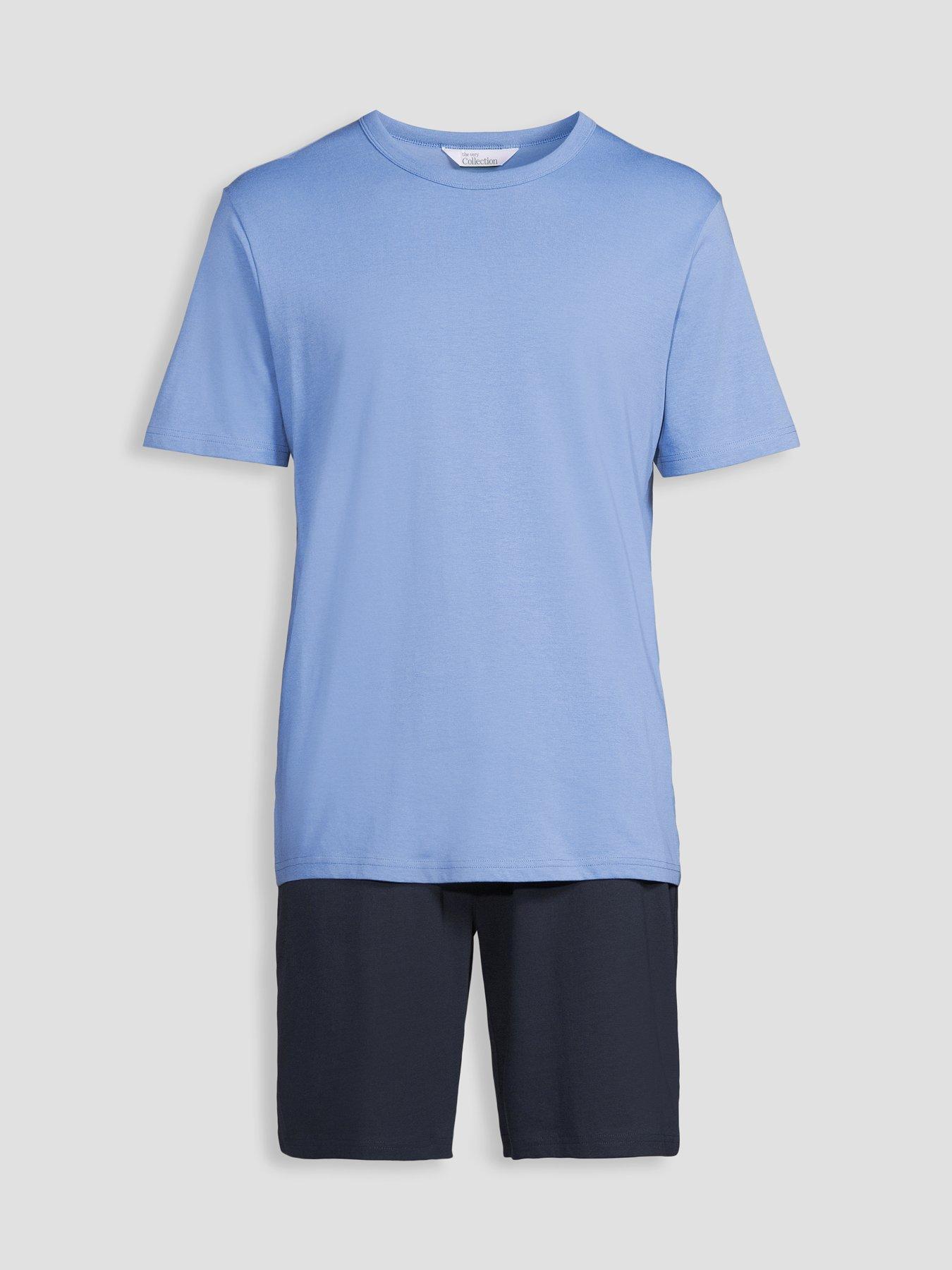 Image 7 of 7 of The Very Collection Essential Short Sleeve T-Shirt &amp; Short Pyjama Set - Blue/Navy
