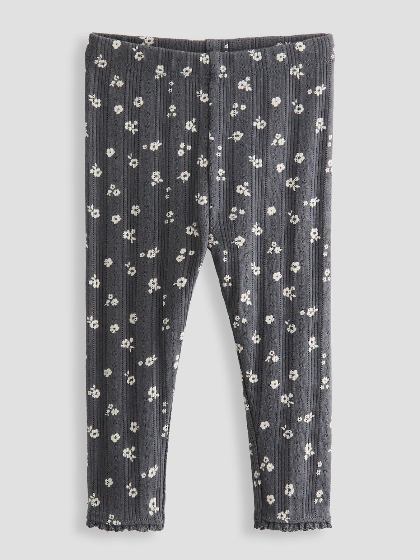 Image 2 of 5 of The Very Collection Baby Girl 2 Pack Pointelle Leggings - Print/Pink