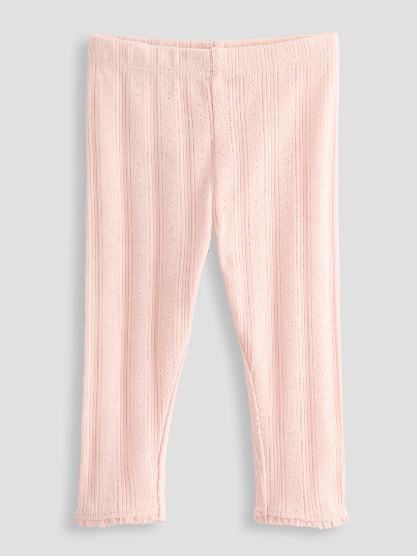 Image 3 of 5 of The Very Collection Baby Girl 2 Pack Pointelle Leggings - Print/Pink
