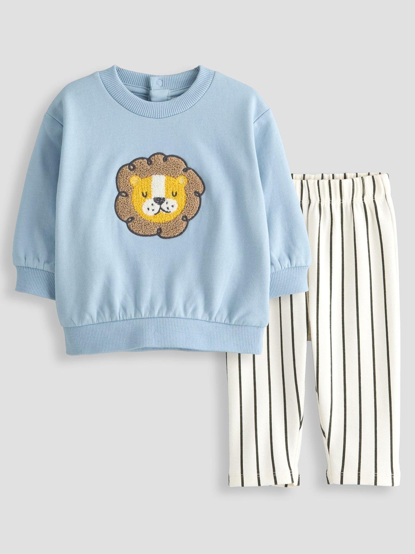 The Very Collection Baby Boy Lion Applique Jog Set - Blue