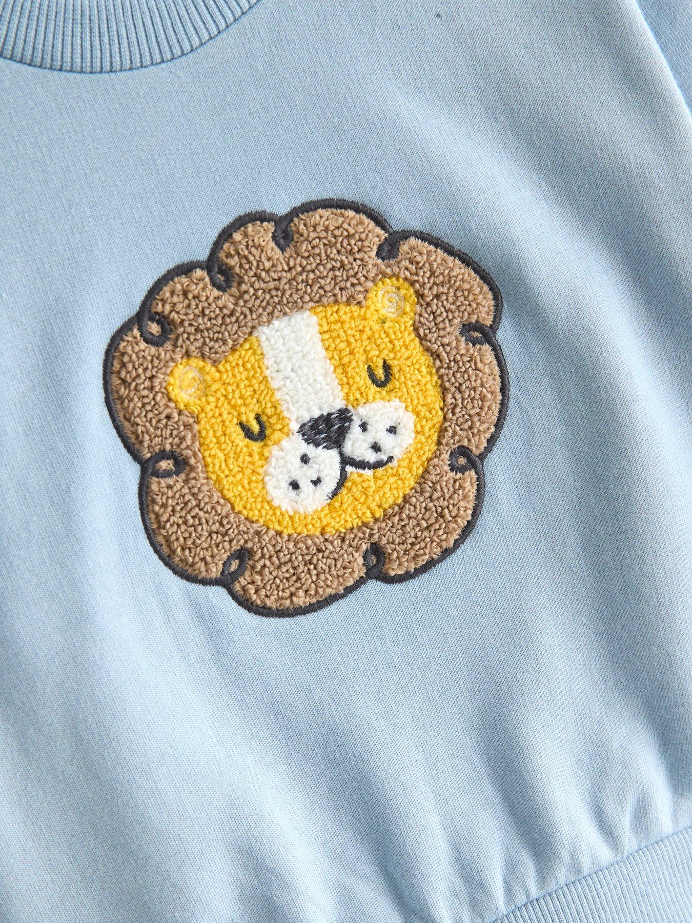 Image 3 of 5 of The Very Collection Baby Boy Lion Applique Jog Set (0-3 months - 18-24 months) - Blue