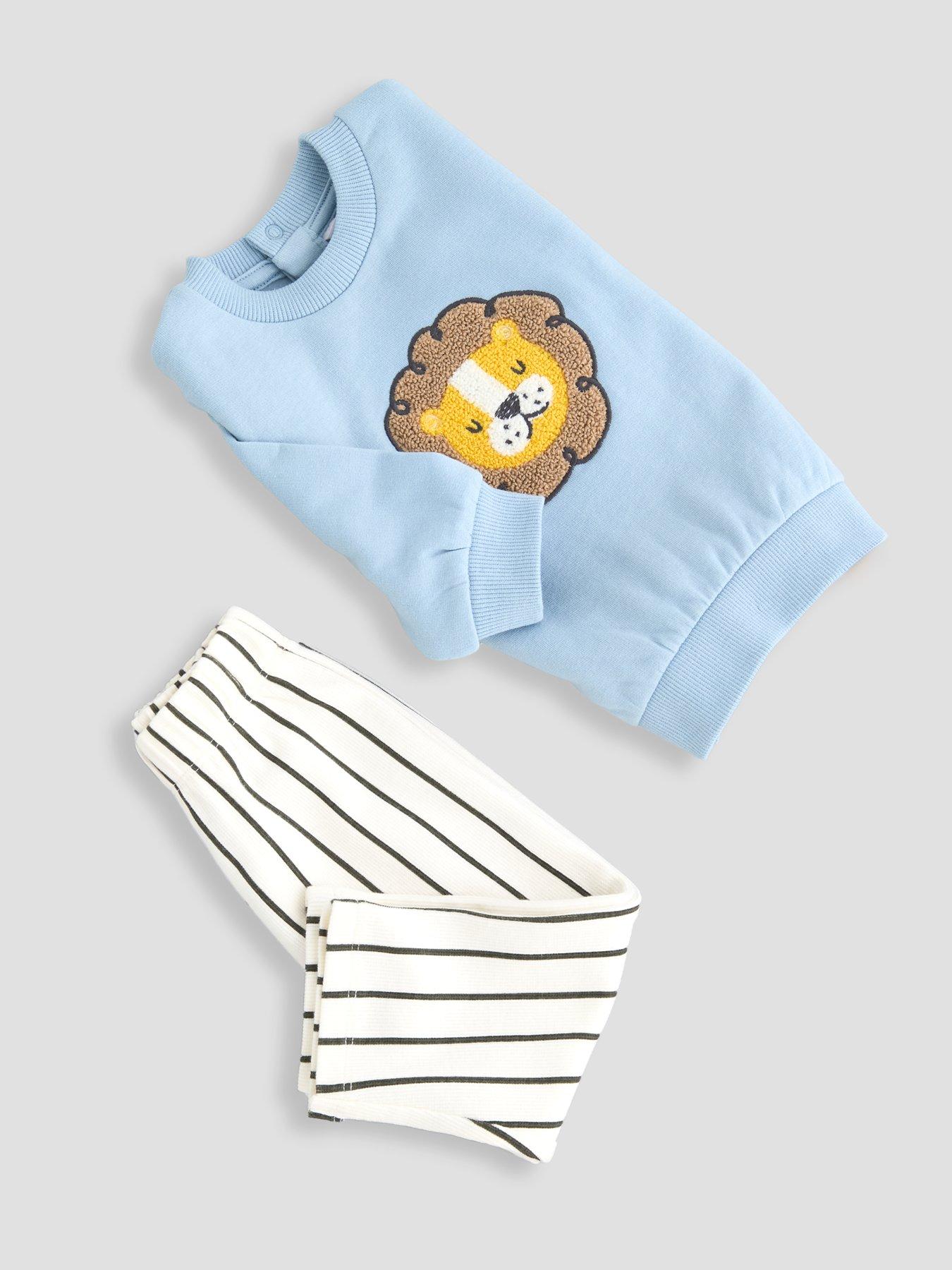 Image 5 of 5 of The Very Collection Baby Boy Lion Applique Jog Set (0-3 months - 18-24 months) - Blue