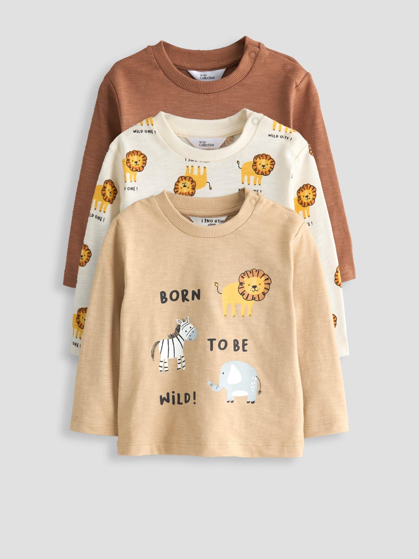 The Very Collection Baby Boy 3 Pack Lion Jersey Tops