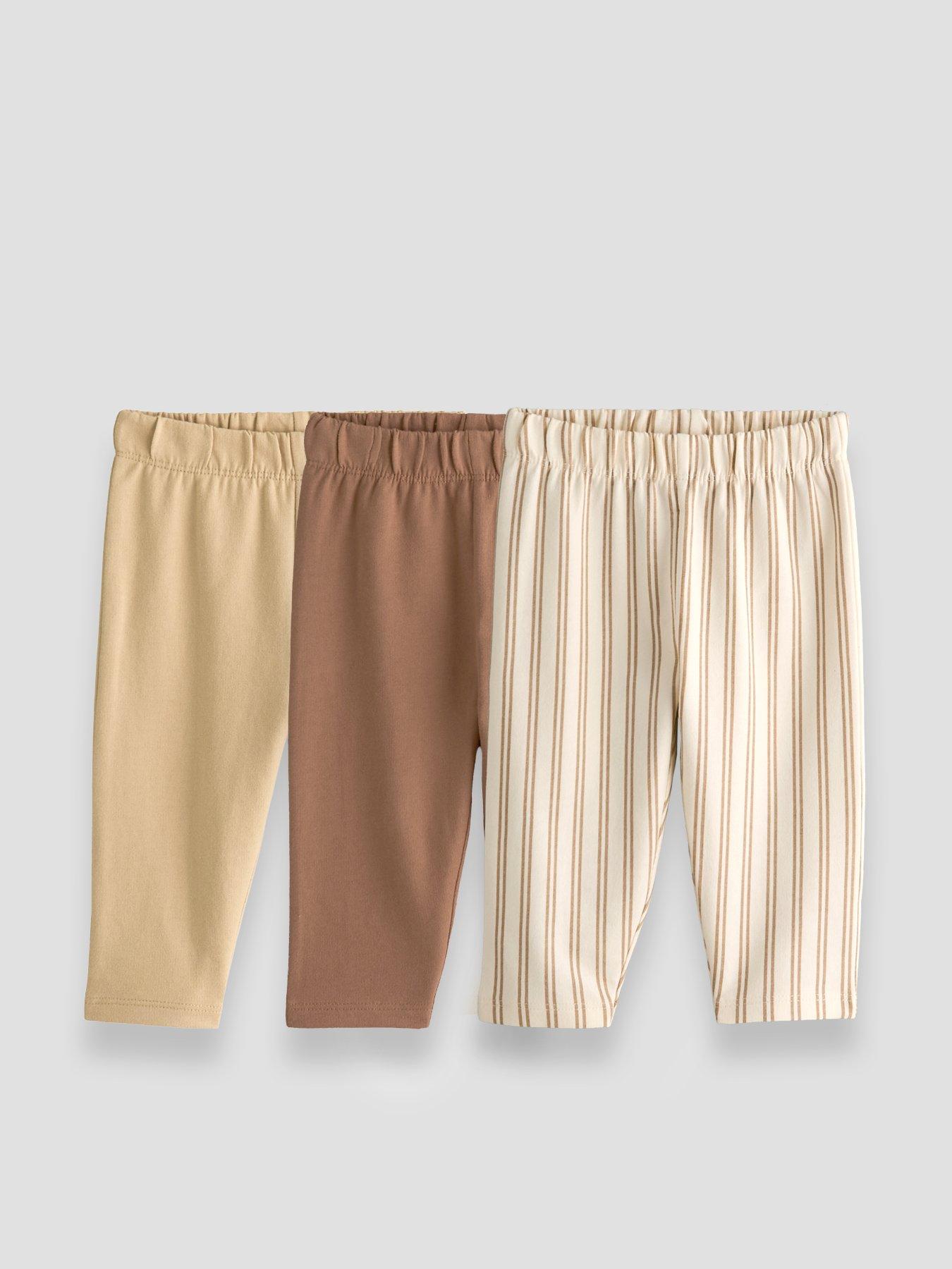 Image 1 of 5 of The Very Collection Baby Boy 3 Pack Jersey Bottoms - Brown