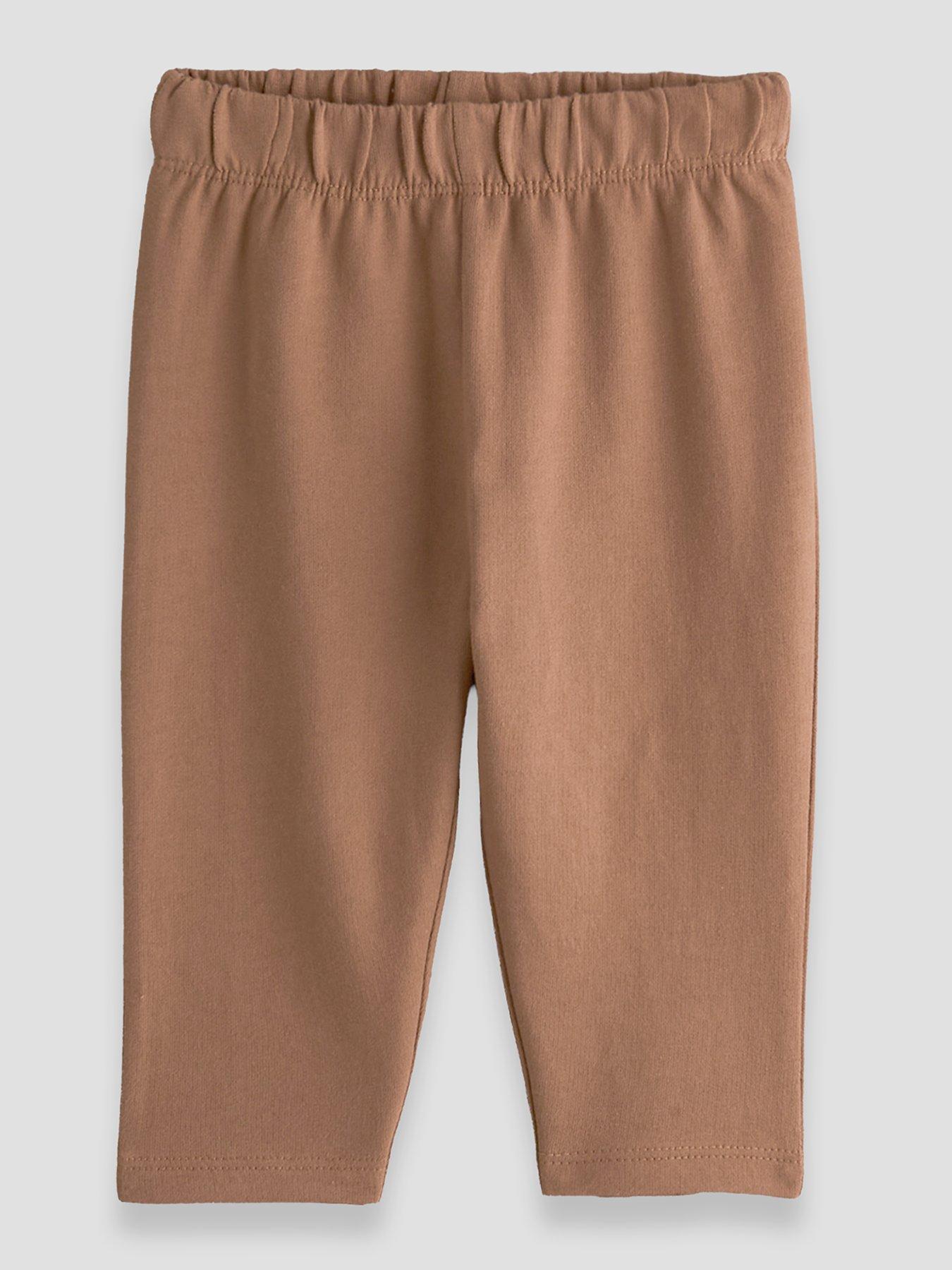 Image 3 of 5 of The Very Collection Baby Boy 3 Pack Jersey Bottoms - Brown