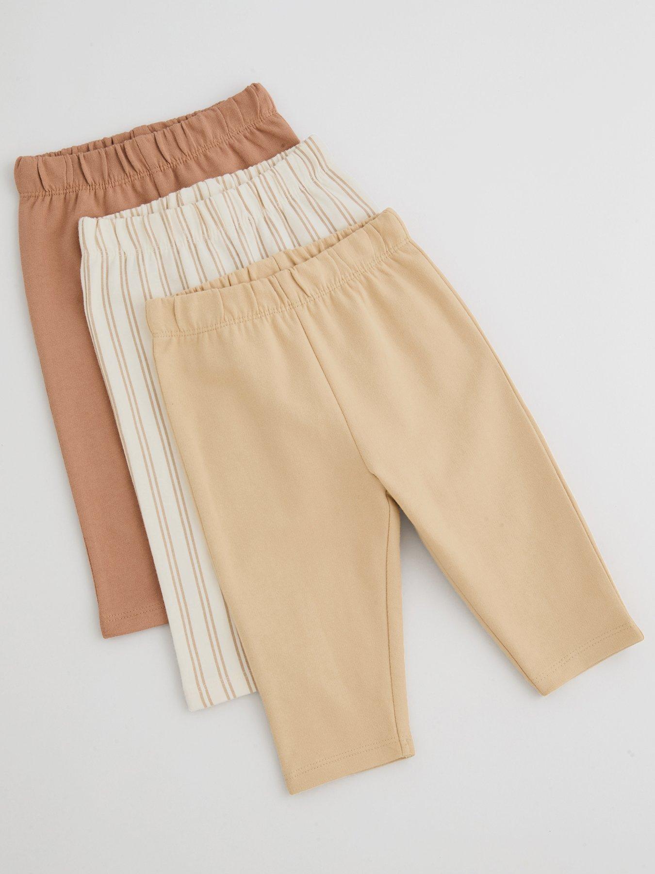 Image 5 of 5 of The Very Collection Baby Boy 3 Pack Jersey Bottoms - Brown