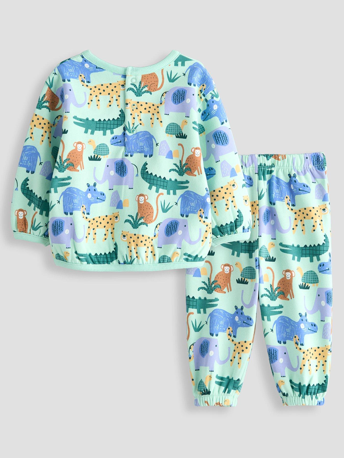 Image 2 of 5 of The Very Collection Baby Boys Dino Jog Set (0-3 months - 18-24 months) - Blue