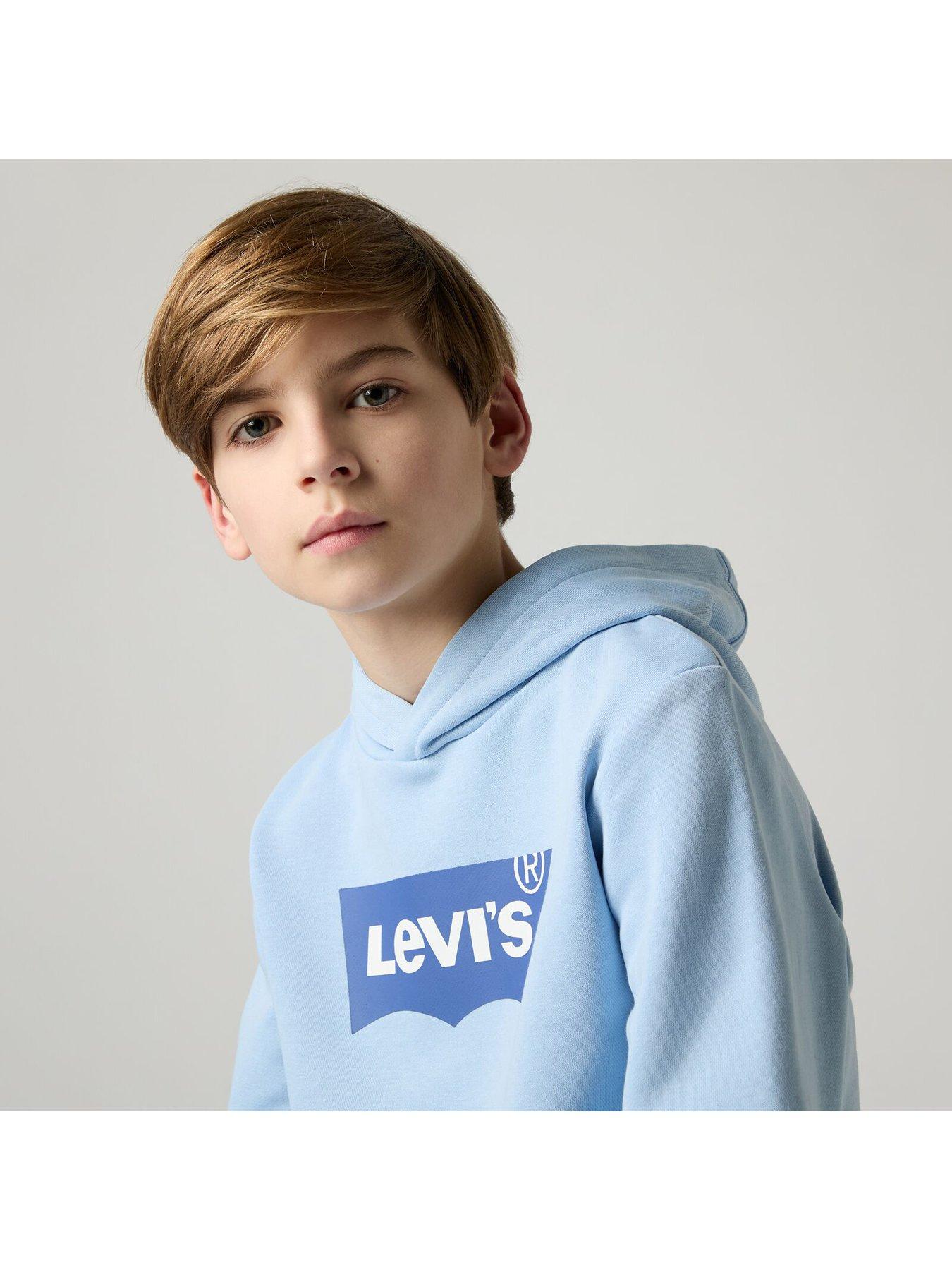 Image 6 of 6 of Levi's Boys Batwing Pullover Hoodie - Blue