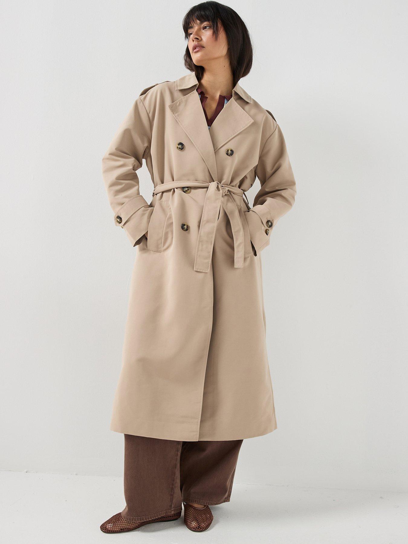 Vero Moda Vmchloe Long Trenchcoat - Brown/Silver-Mink