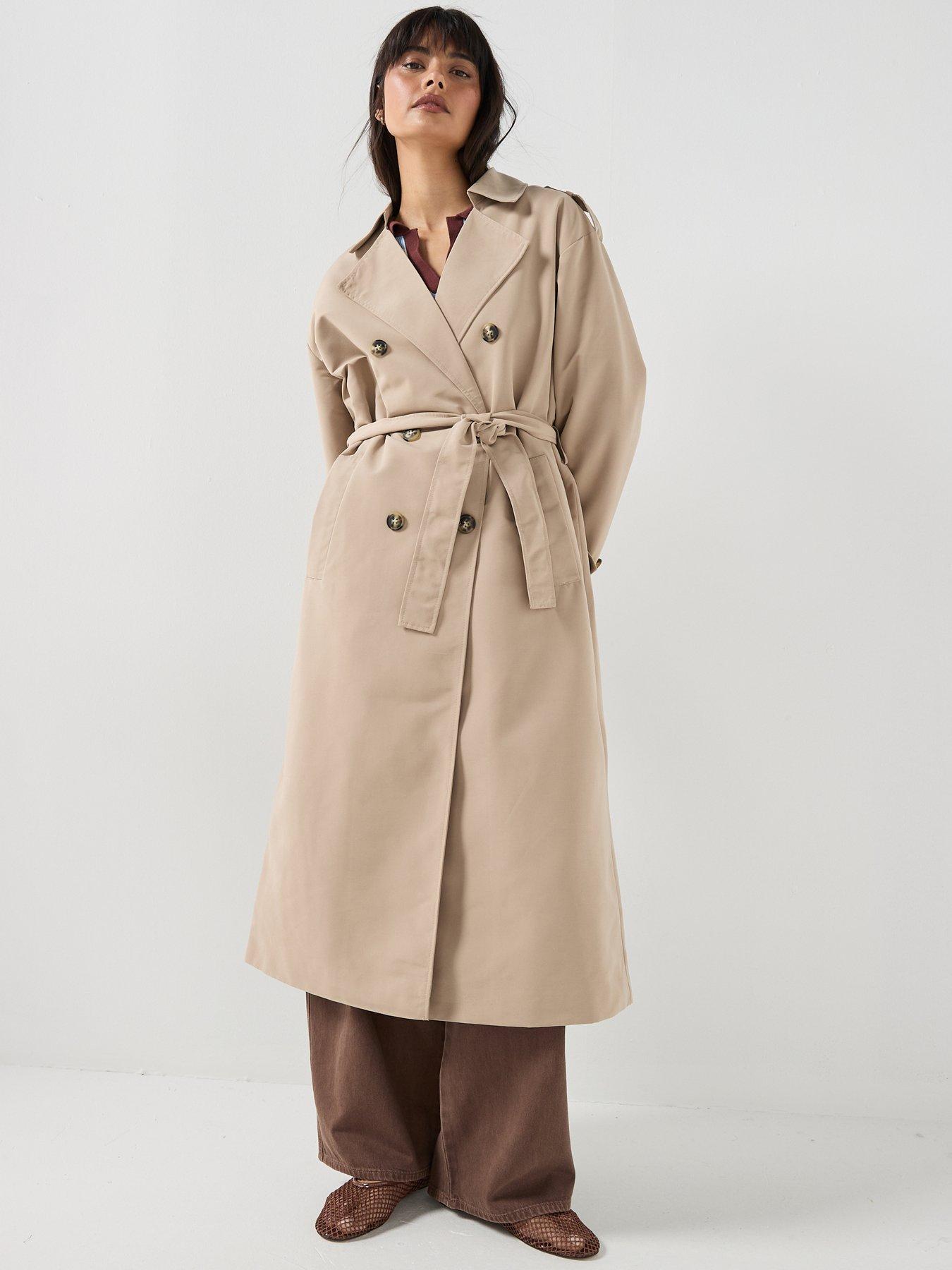Image 6 of 6 of Vero Moda Vmchloe Long Trenchcoat - Brown/Silver-Mink