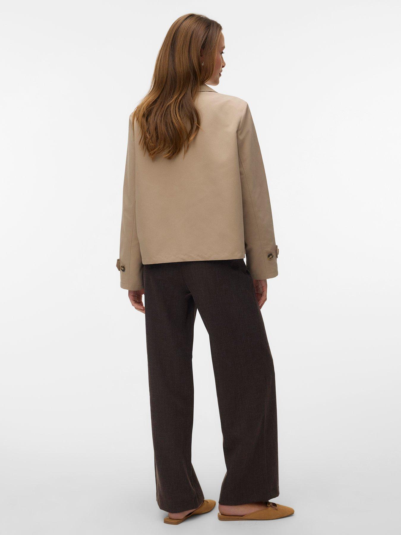Image 2 of 4 of Vero Moda Vmchloemia Short Trenchcoat - Brown