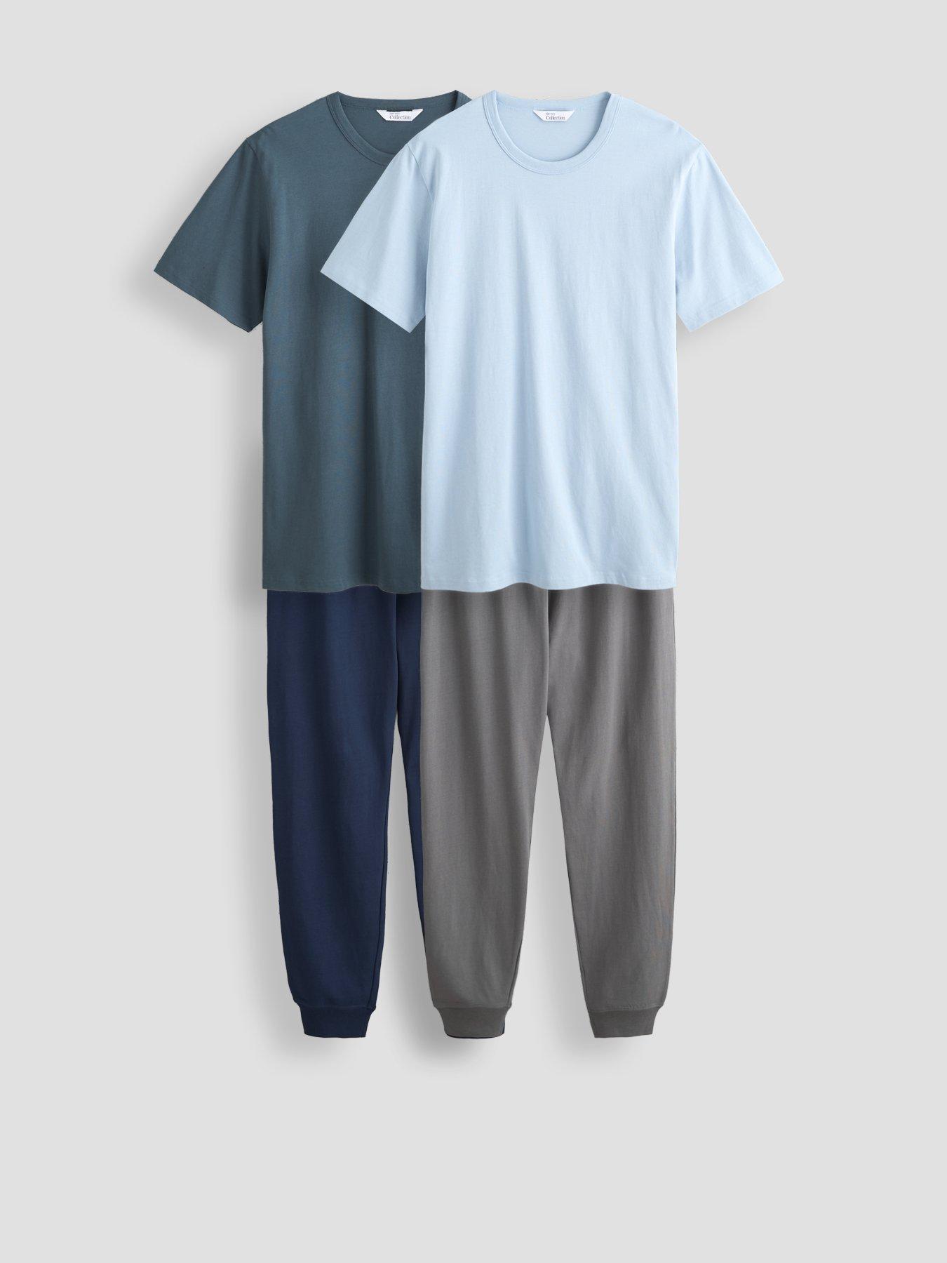 Image 1 of 7 of The Very Collection 2 Pack Short Sleeve T-Shirt &amp; Jogger Pyjama Set - Multi