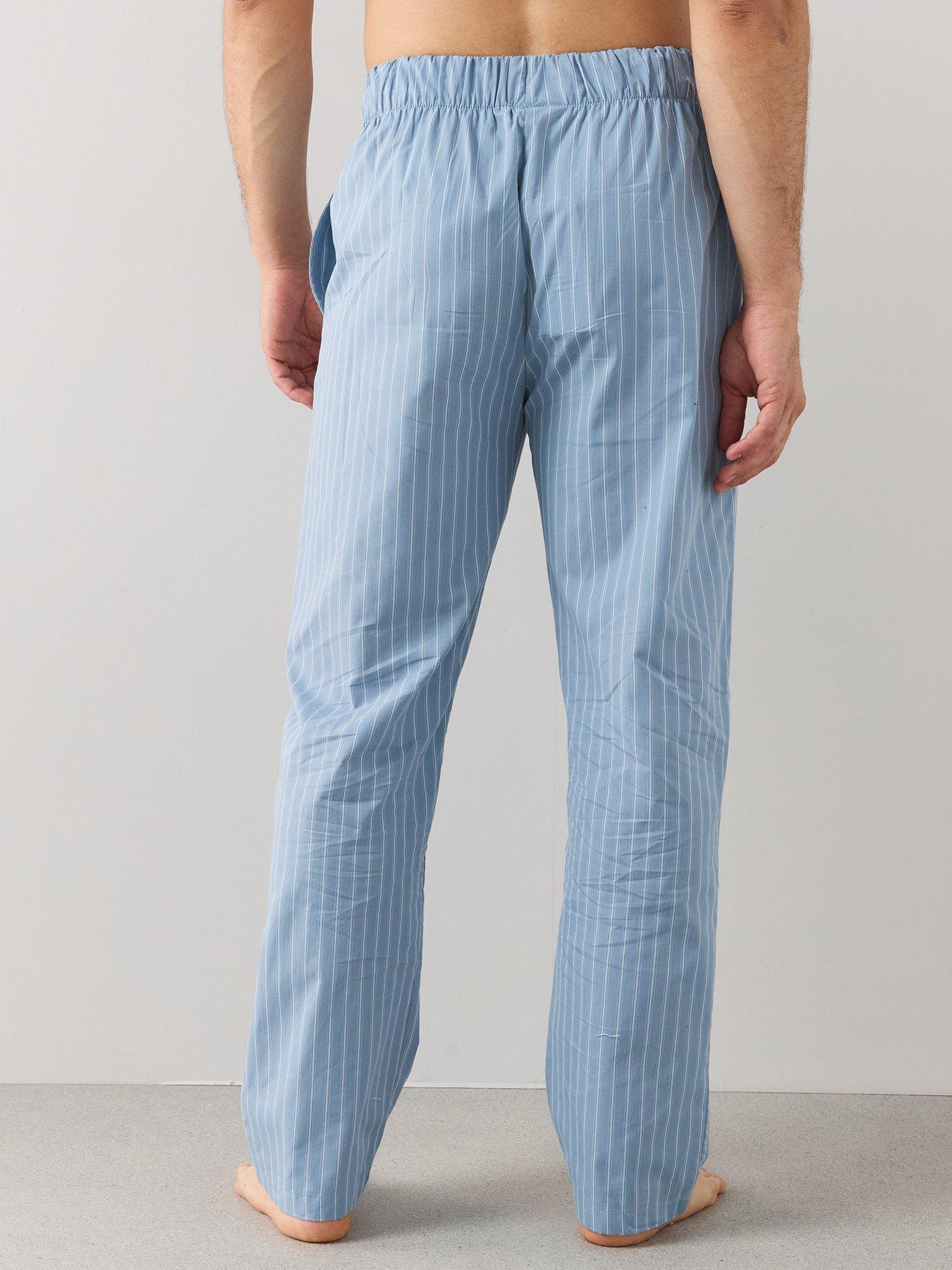 Image 2 of 6 of The Very Collection Pure Cotton Striped Pyjama Bottom - Blue