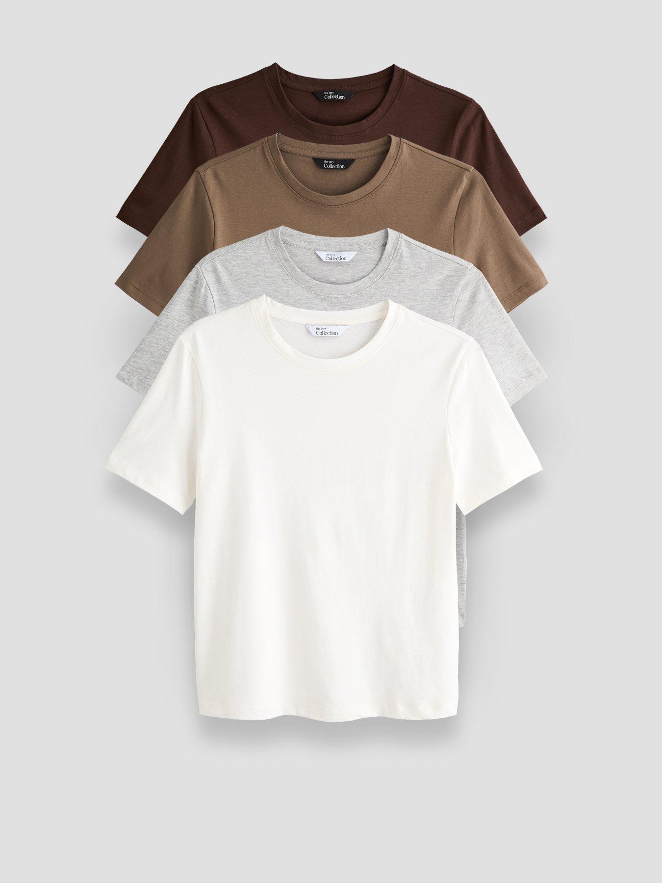 The Very Collection 4 Pack Crew Neck T-shirt - Multi