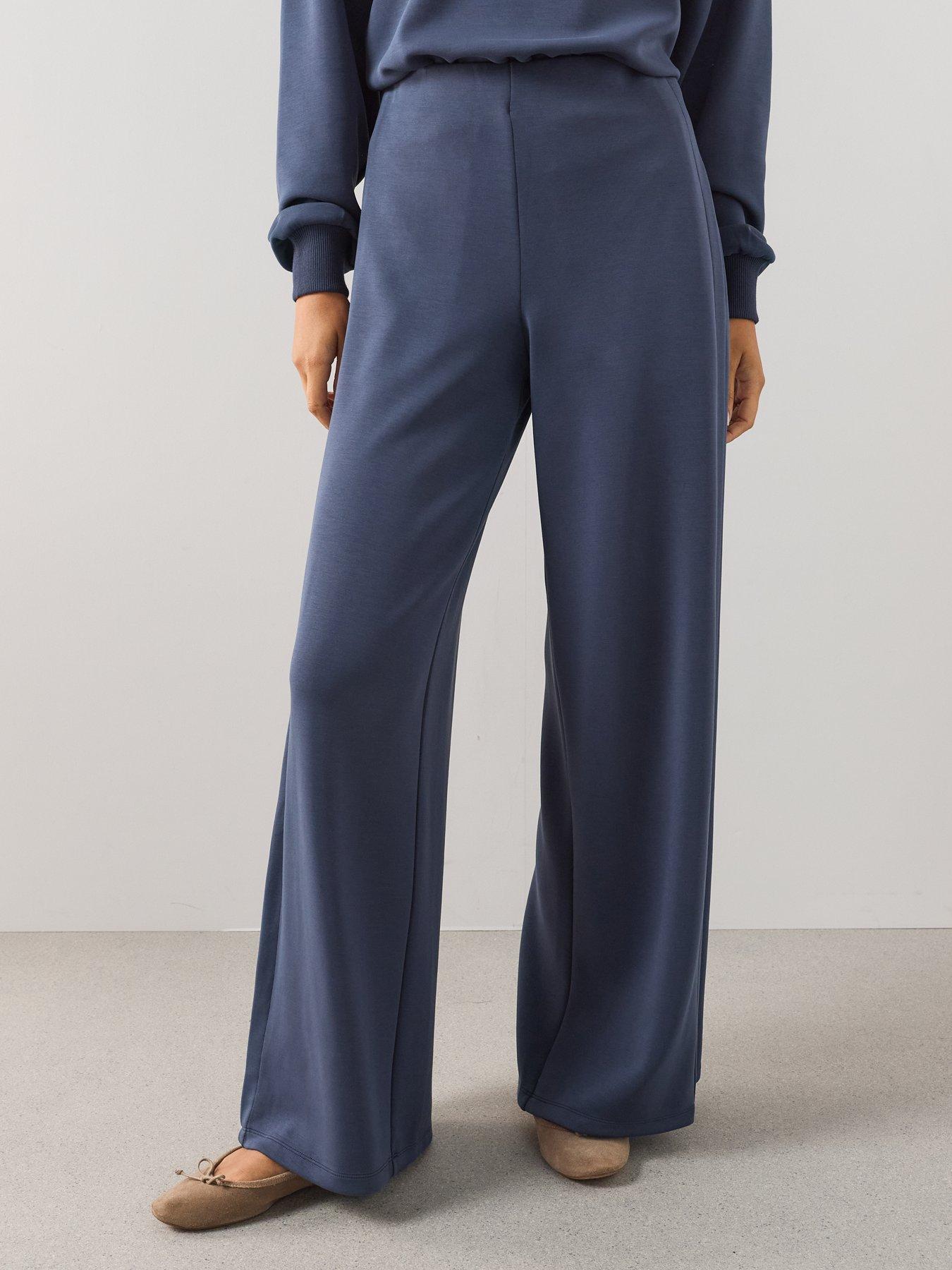 Image 4 of 7 of The Very Collection Modal Sweatshirt with Ribbed Waistband - Navy