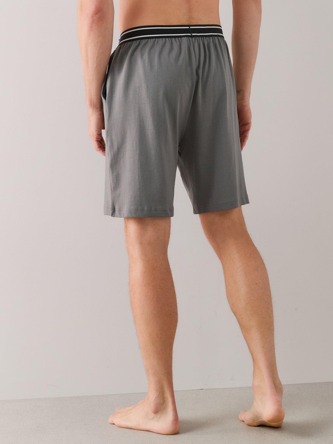 Image 3 of 7 of The Very Collection 2 Pack Essentials Pyjama Shorts - Black/Charcoal