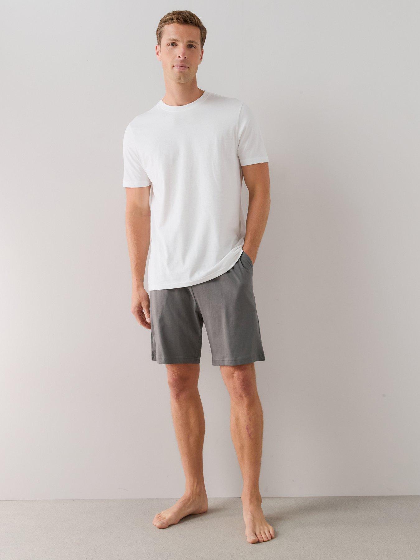 Image 4 of 7 of The Very Collection 2 Pack Essentials Pyjama Shorts - Black/Charcoal
