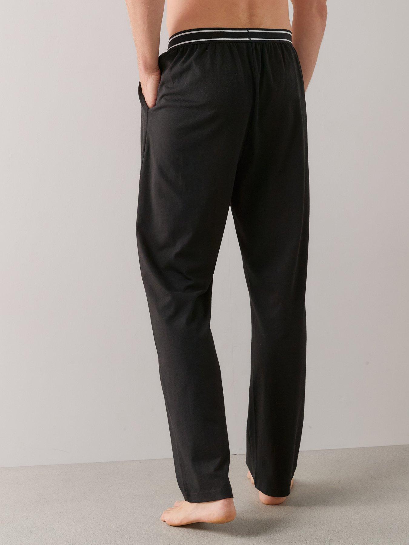 Image 3 of 7 of The Very Collection 2 Pack Essentials Pyjama Trousers - Black/Charcoal